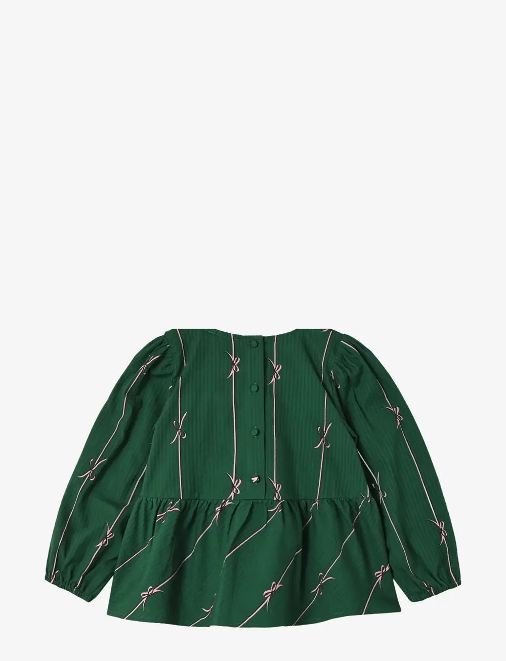 Fliink - BOWIE LS BLOUSE - blūzes un tunikas - hunter green bow aop - 1