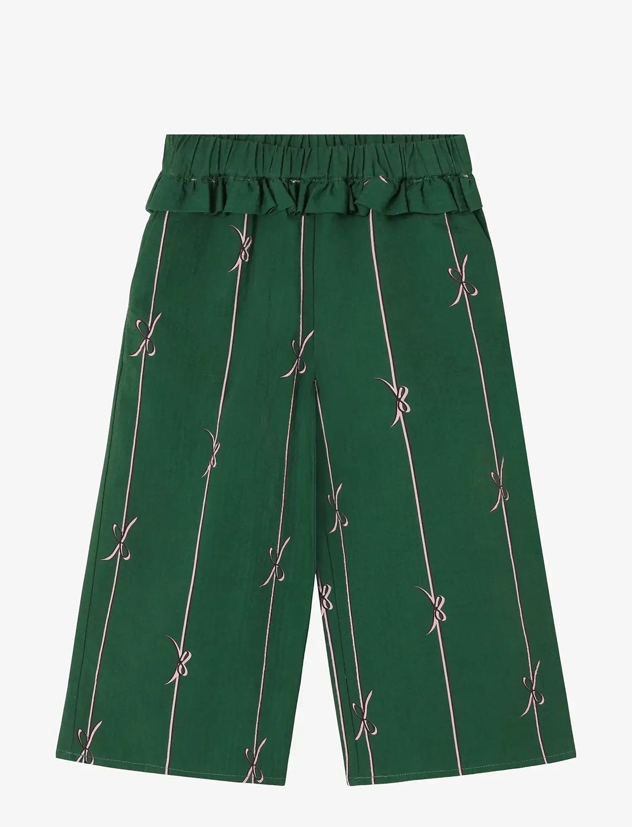 Fliink - BOWIE PANT - byxor - hunter green bow aop - 0
