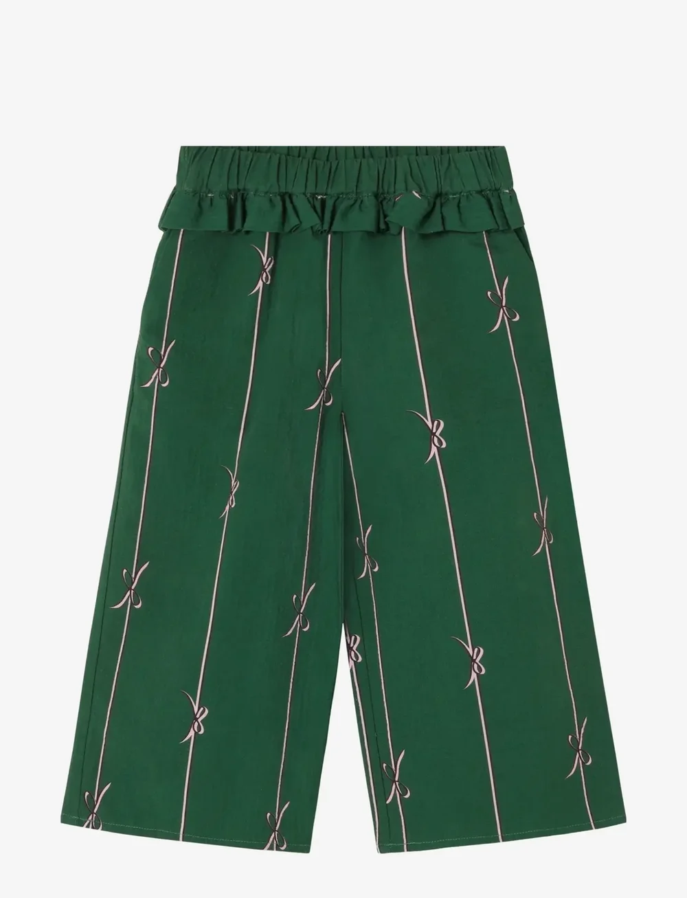 Fliink - BOWIE PANT - babybukser - hunter green bow aop - 0