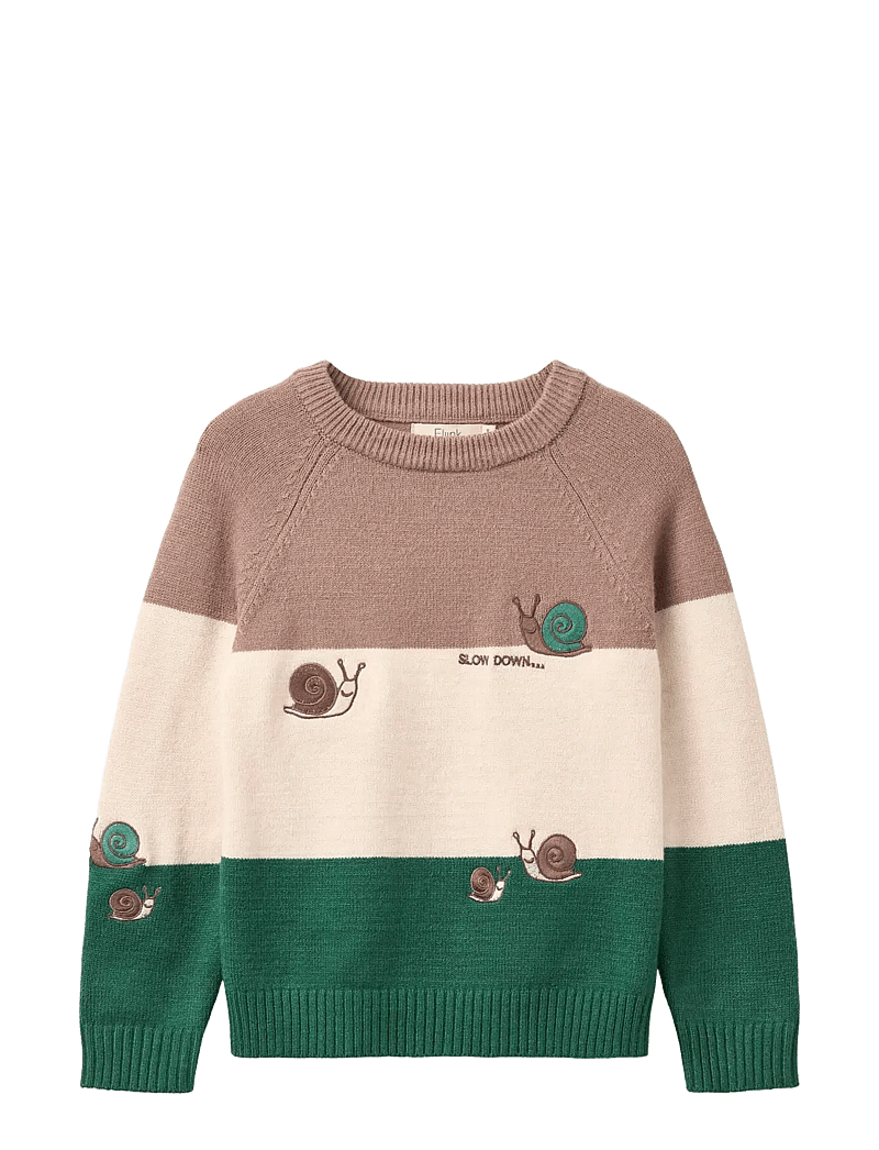 Fliink - ALON SNAIL PULLOVER - trøjer - pine bark stripe - 0