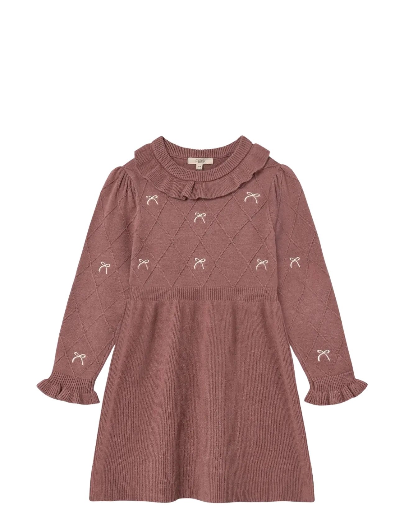 Fliink ALON BOW DRESS - Baby 44-92 - ASH ROSE / pink/rose