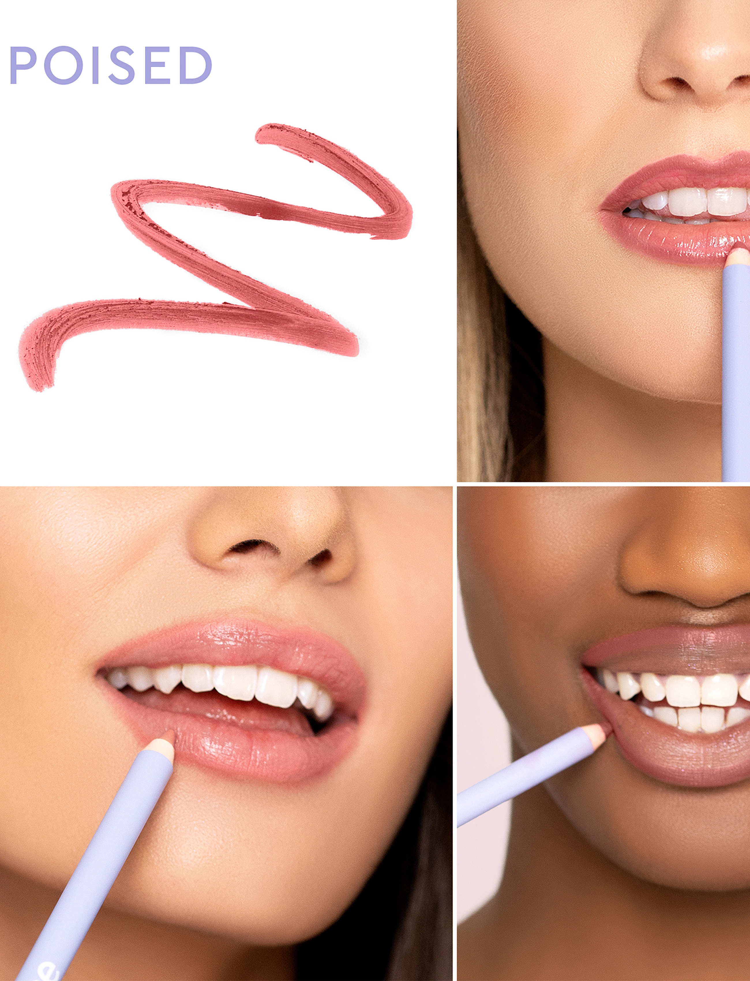 Florence By Mills - Mark My Words Lip Liner - förðunarvörur - poised (pink) - 3