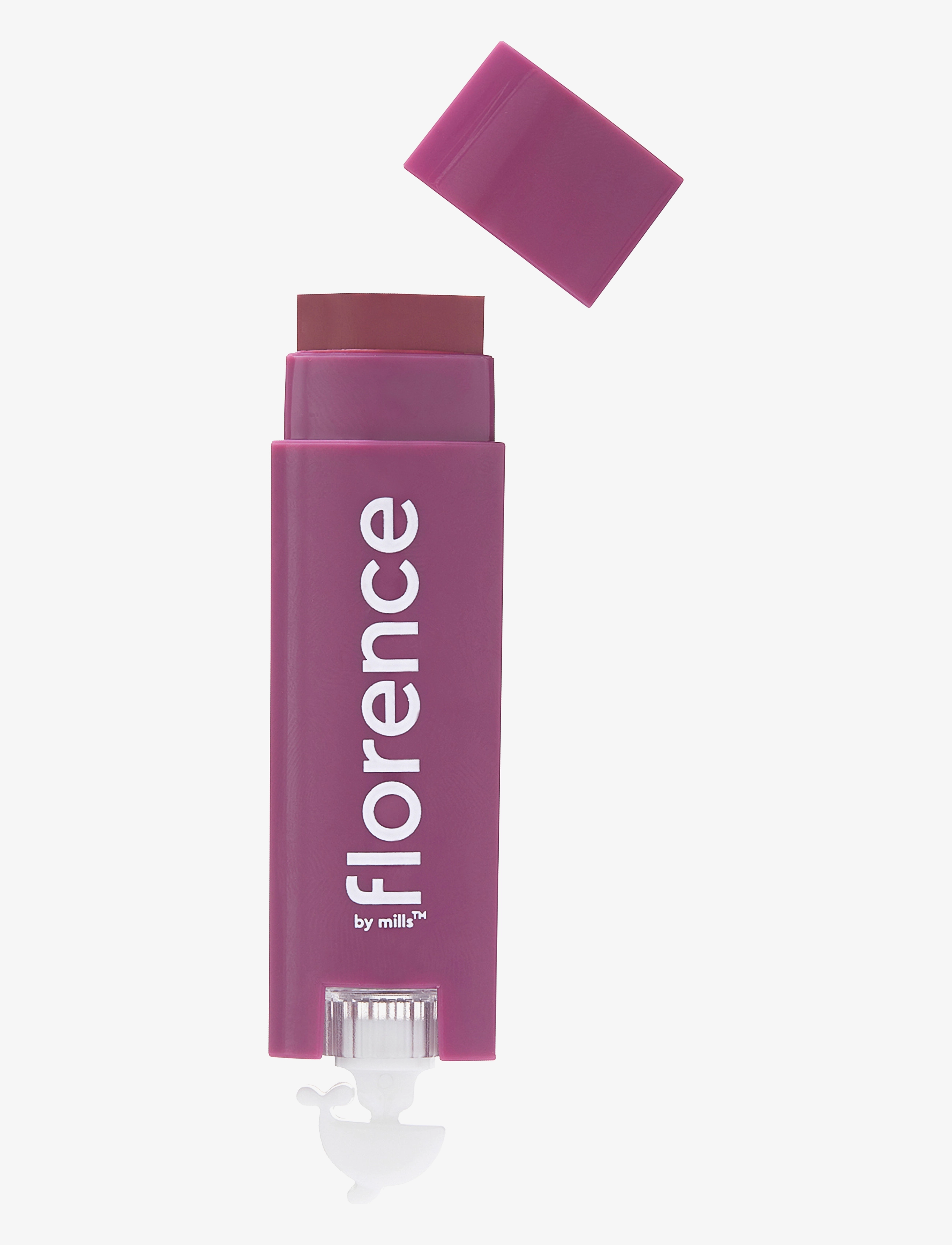 Florence By Mills Oh Whale! Lip Balm - Lip & Cheek tint - PLUM AND AÇAI (BERRY) / pink/rose