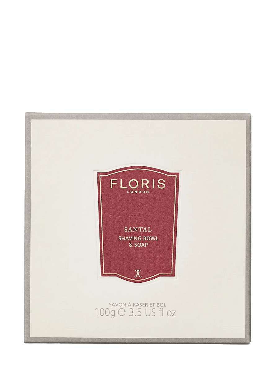 Floris - Santal Shaving Soap in a Wooden Bowl 100g - after shave - clear - 1