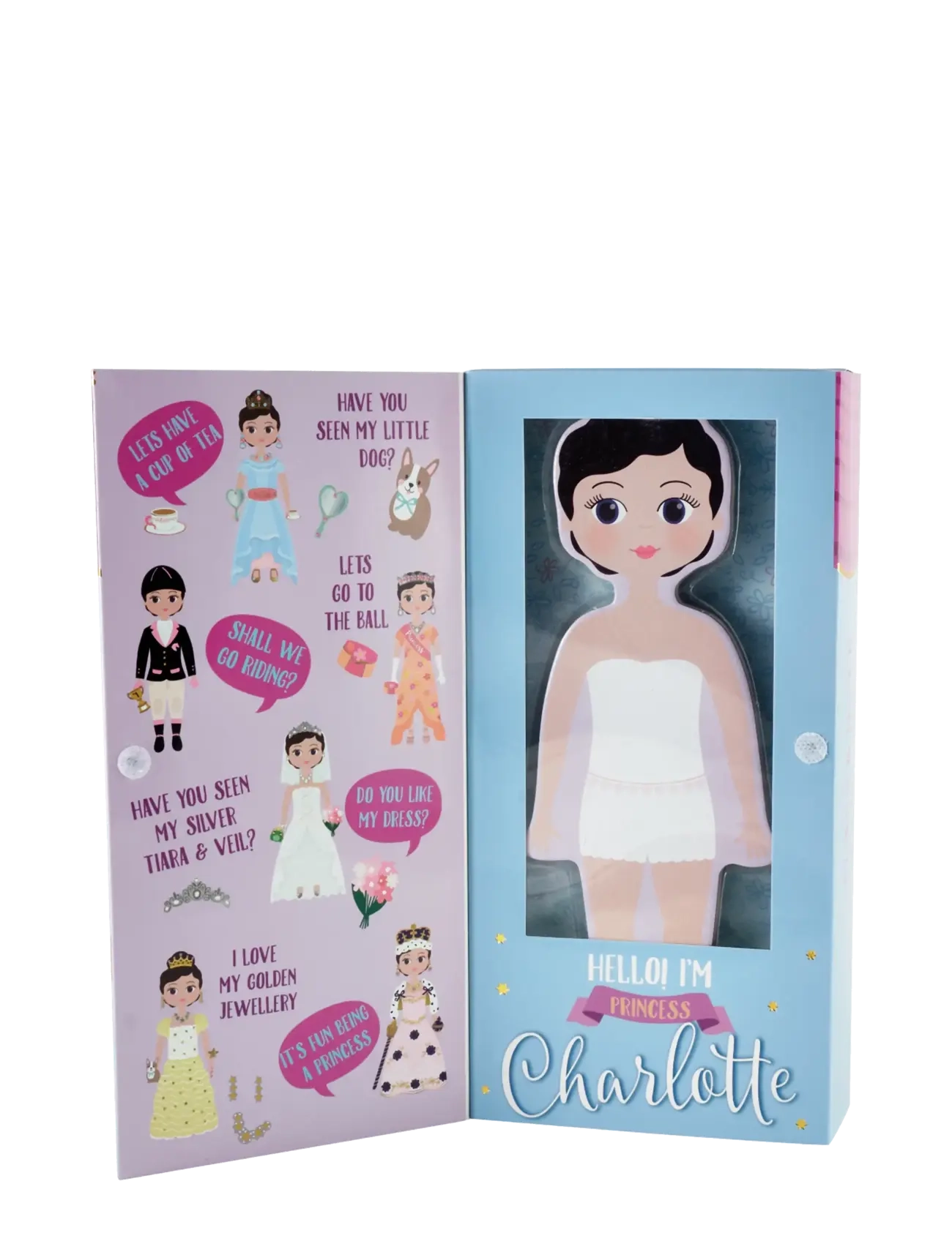 Floss & Rock Charlotte Magnetic Dress Up Character - Spielzeug 3-5 Jahre - PINK / multi