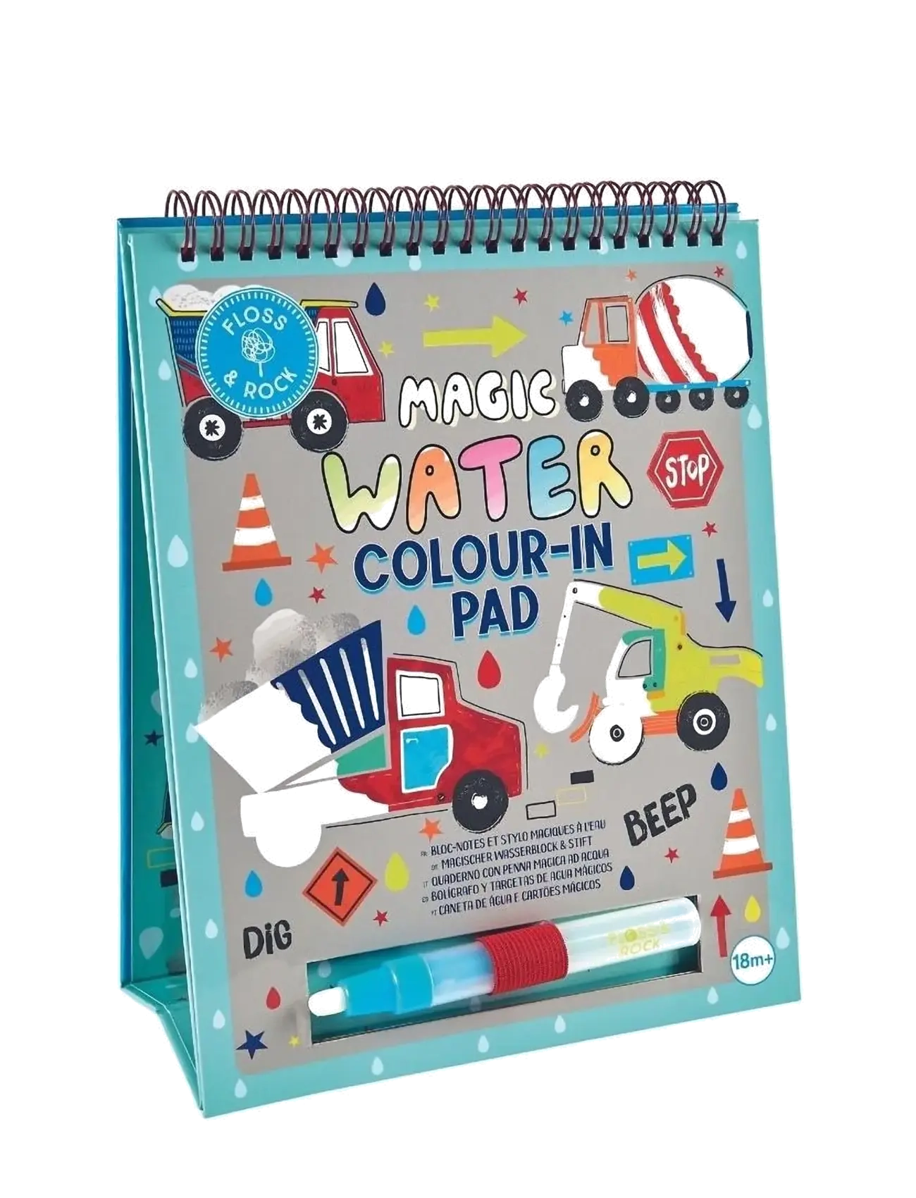 Floss & Rock Construction Magic Water Easel and Pen - Zeichnen - YELLOW / multi