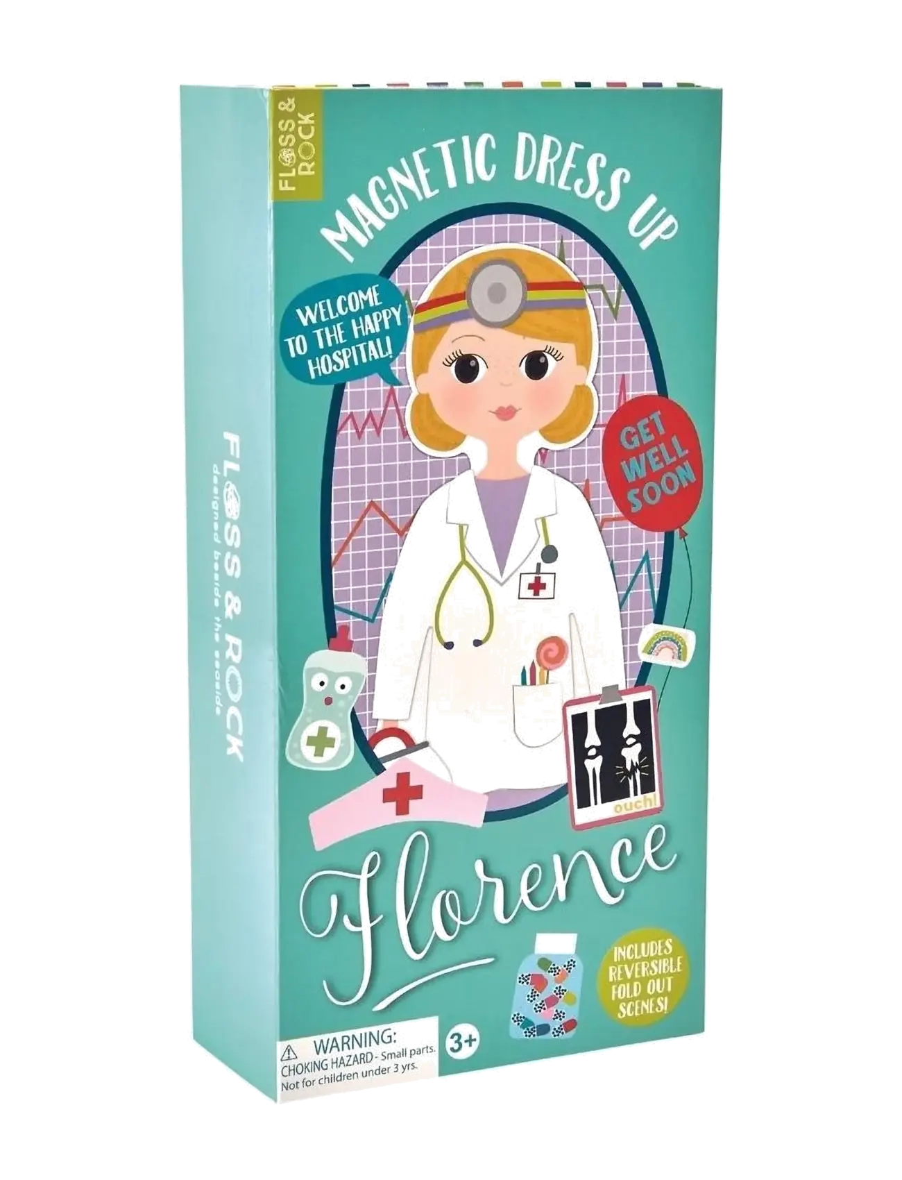 Floss & Rock Florence Magnetic Dress up Character - Spielzeug 3-5 Jahre - PINK / multi