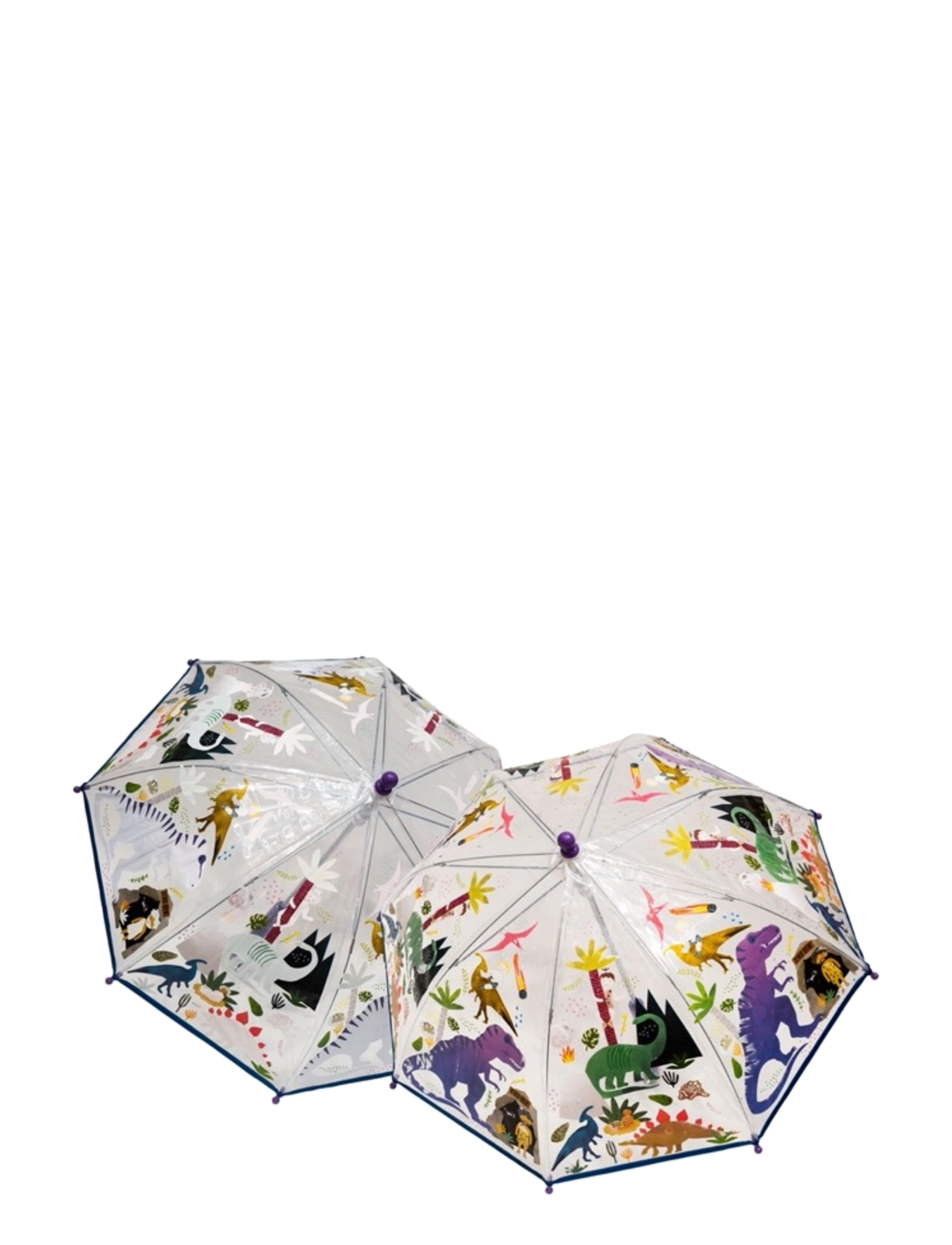 Floss & Rock Dino Transparent Colour Changing Umbrella - Paraplyer - GREEN / white