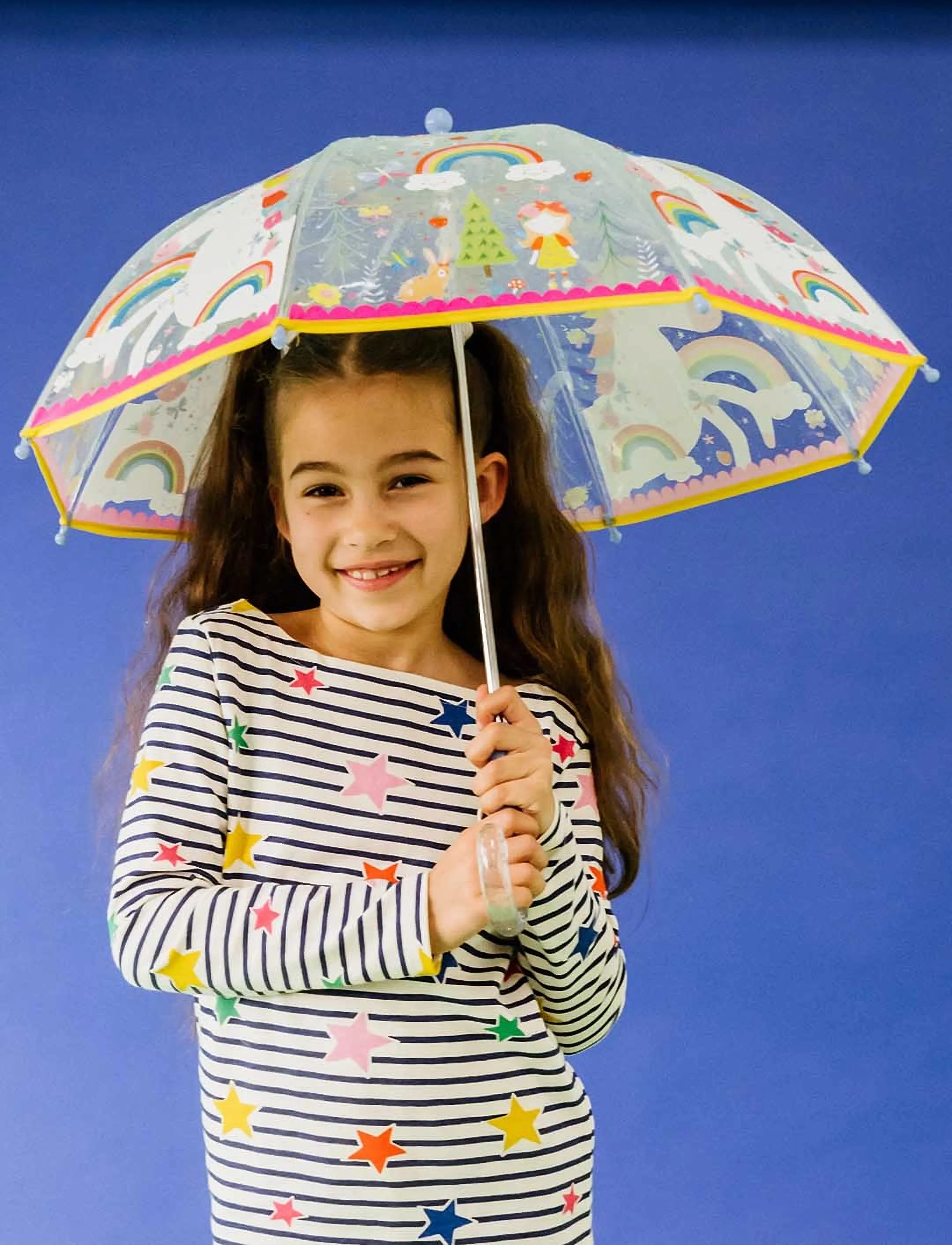 Floss & Rock - Rainbow Fairy Transparent Colour Changing Umbrella - accessoarer - rainbow - 0