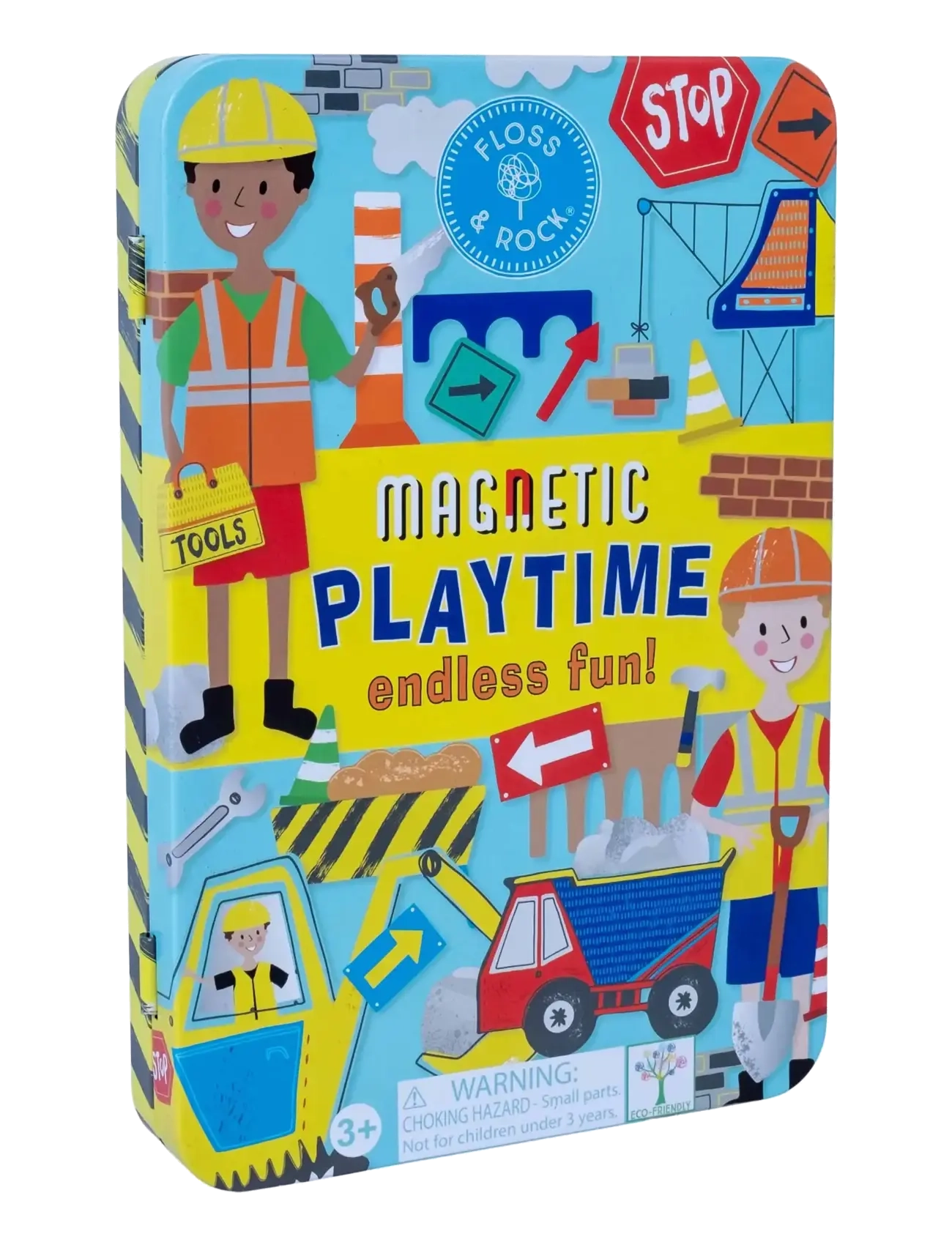 Floss & Rock Construction Magnetic Playtime - Spielzeug 3-5 Jahre - YELLOW / multi