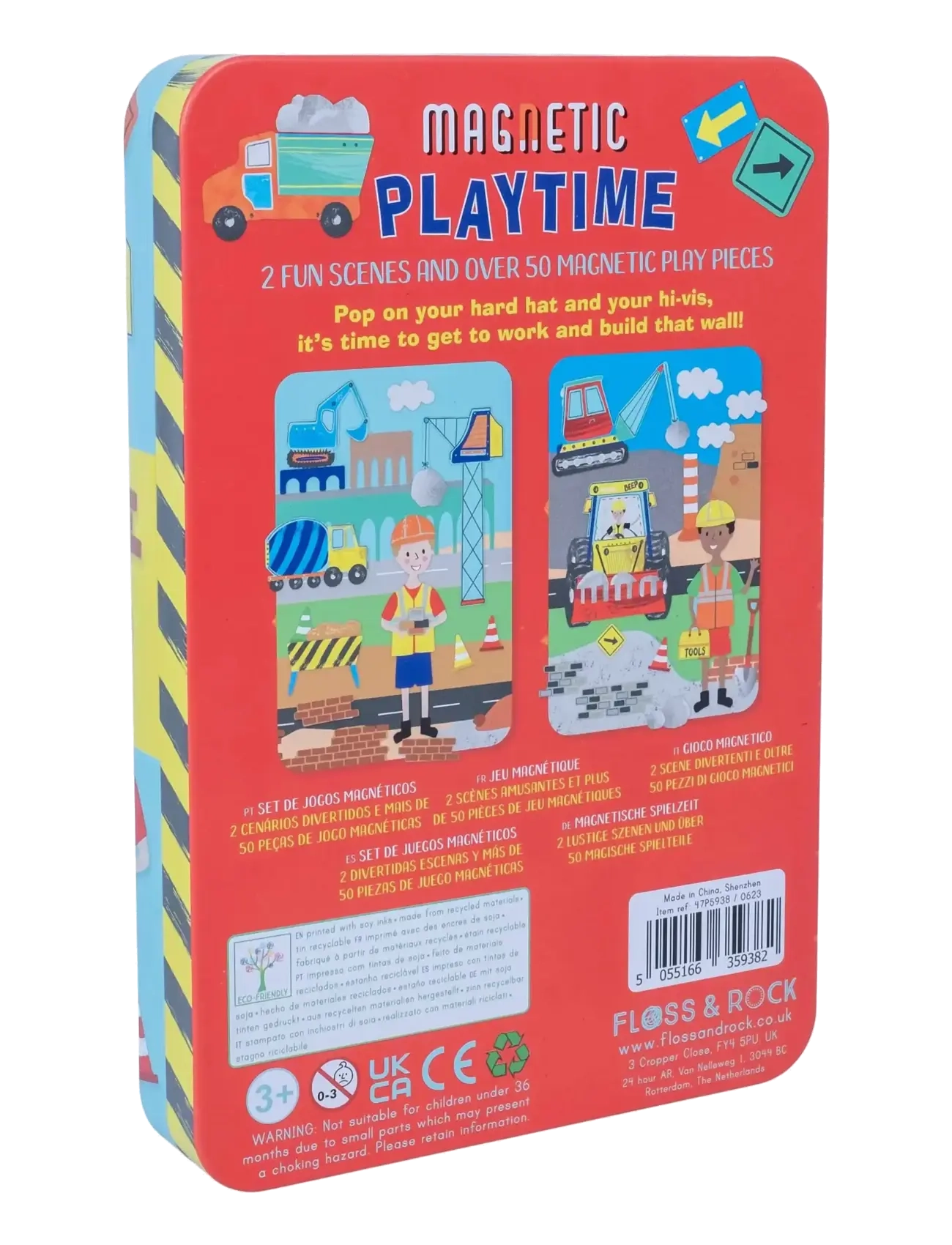 Floss & Rock - Construction Magnetic Playtime - yellow - 2
