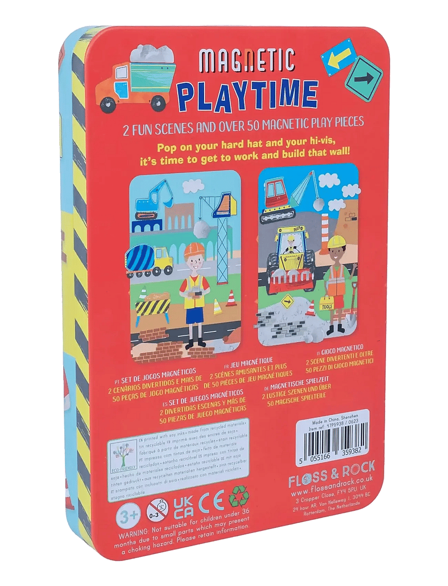 Floss & Rock - Construction Magnetic Playtime - yellow - 2