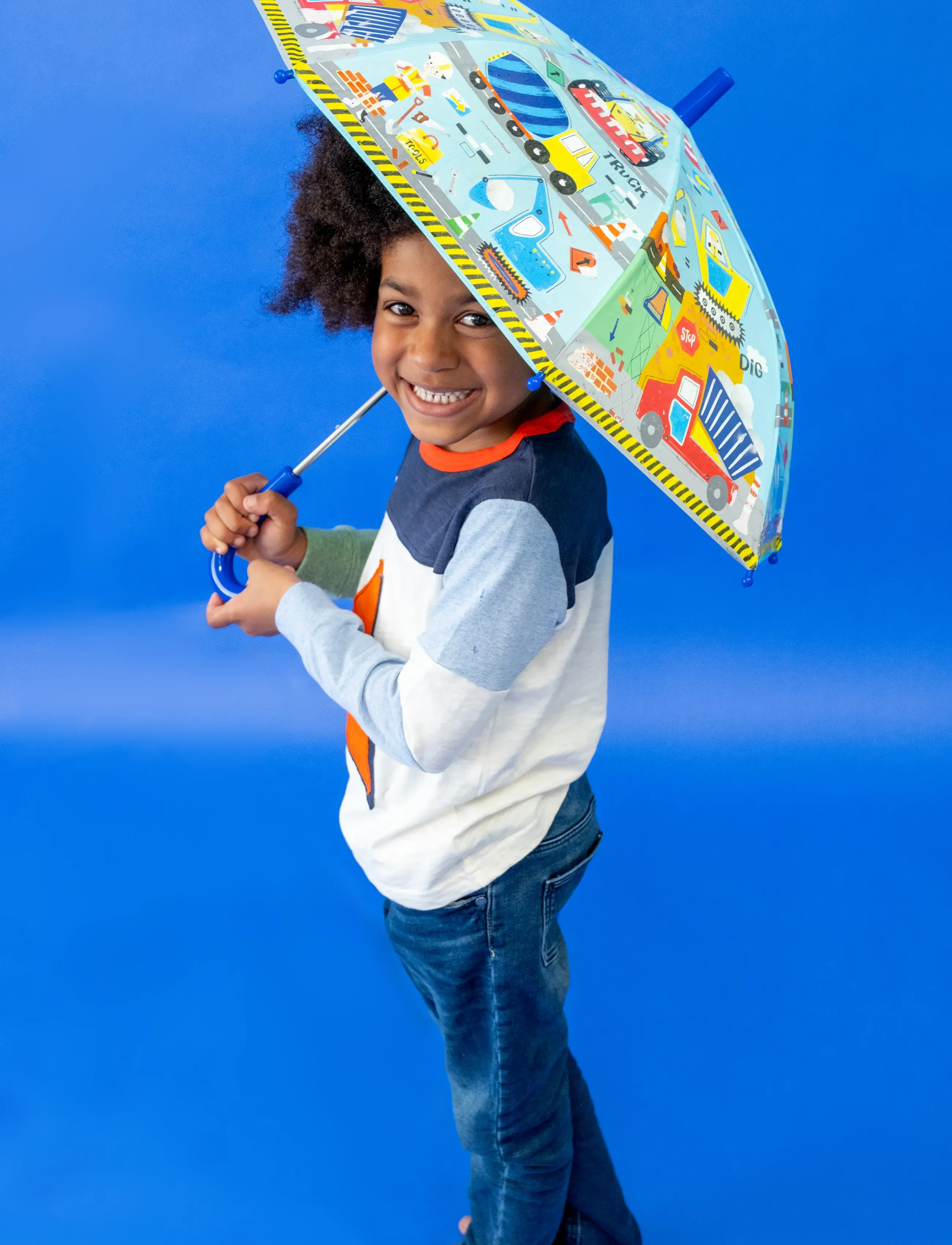 Floss & Rock - Construction Colour Changing Umbrella - vihmavarjud - yellow - 0