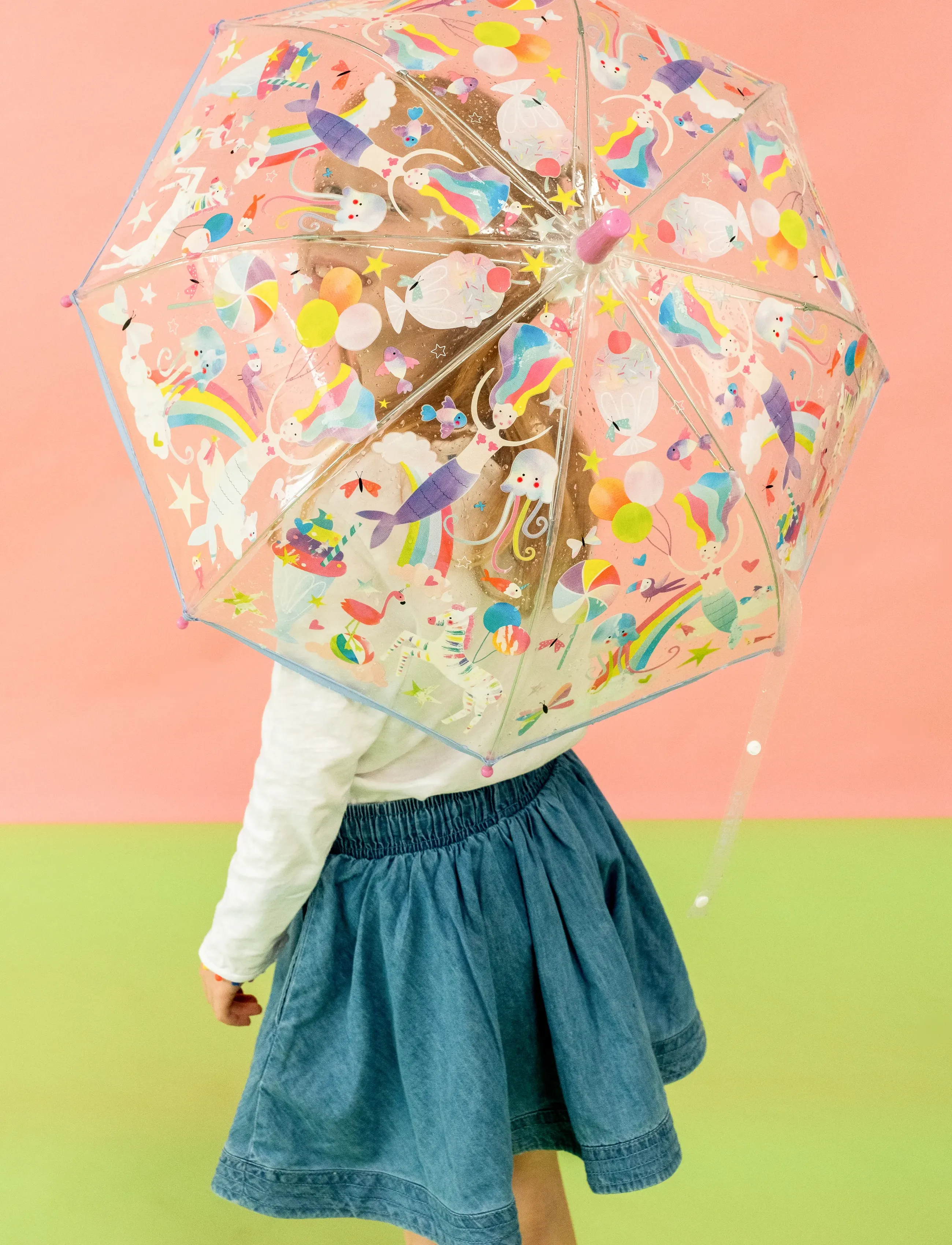 Floss & Rock - Fantasy Transparent Colour Changing Umbrella - vihmavarjud - purple - 0