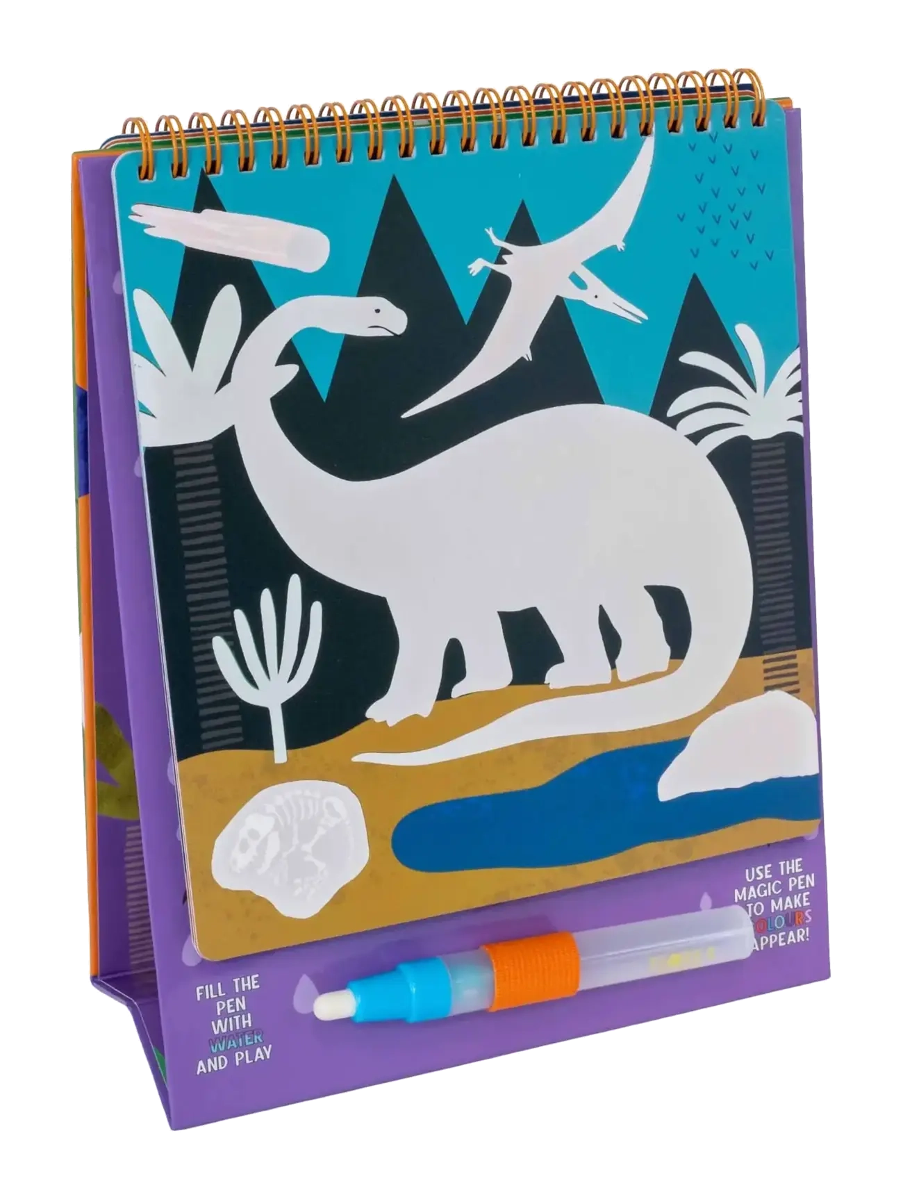 Floss & Rock - Dino Magic Water Easel and Pen - mal- & bastelbücher - green - 1