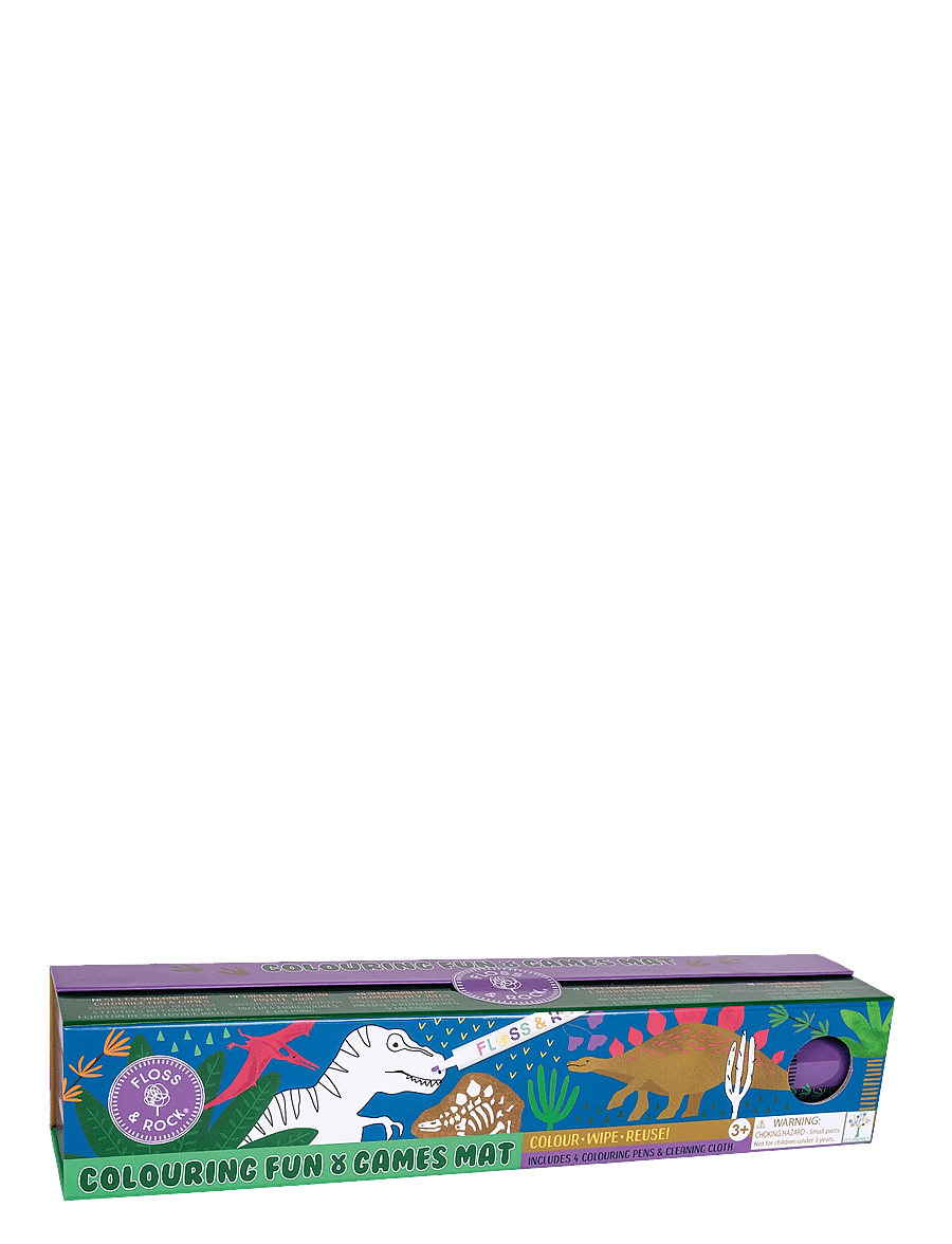 Floss & Rock - Dino Colouring Fun and Games Mat - kreasæt - green - 1