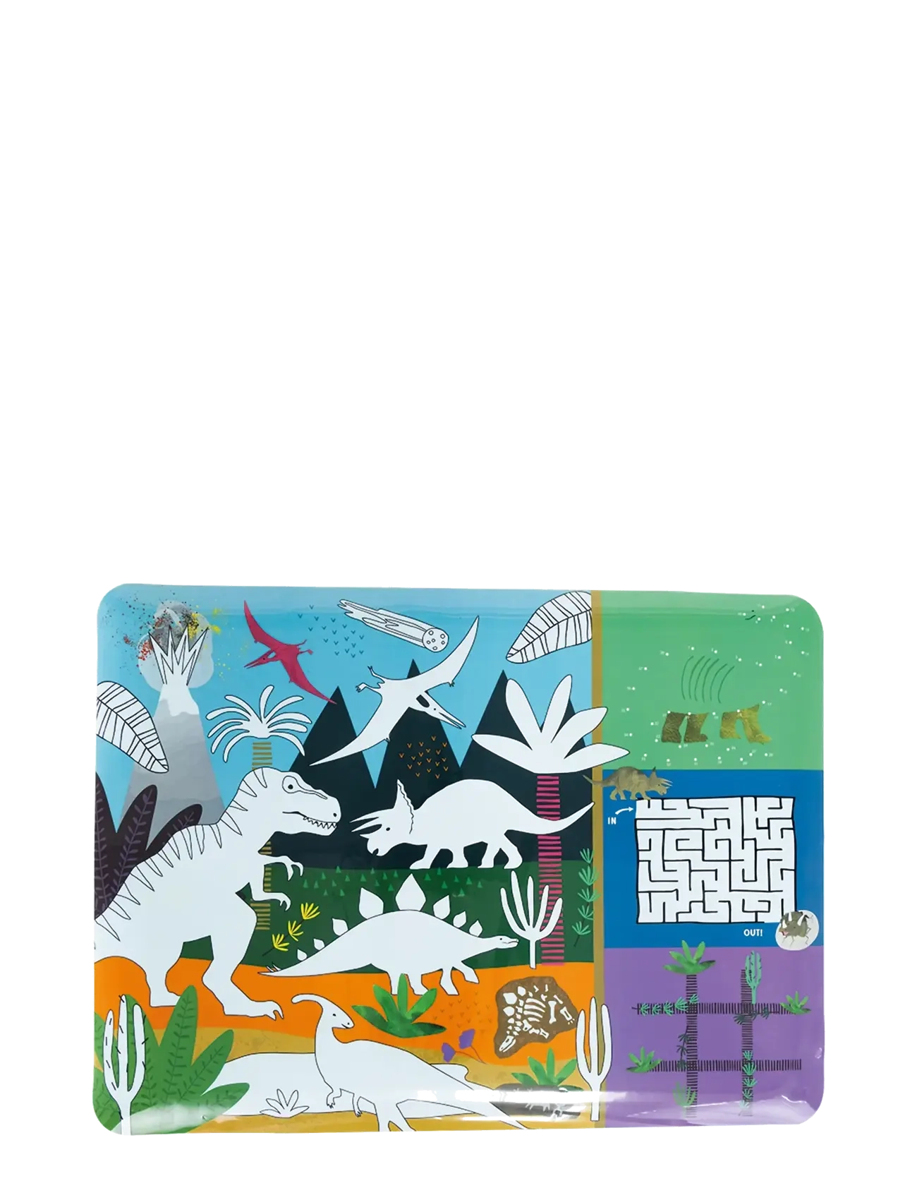 Floss & Rock - Dino Colouring Fun and Games Mat - green - 3