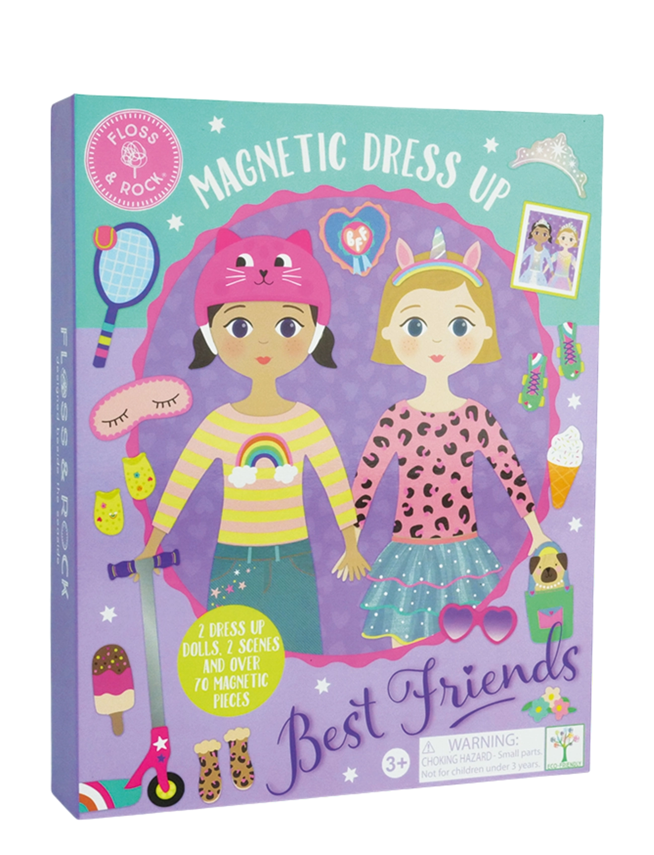 Floss & Rock Best Friends Magnetic Dress Up - Hobbyartikler - PINK / pink/rose