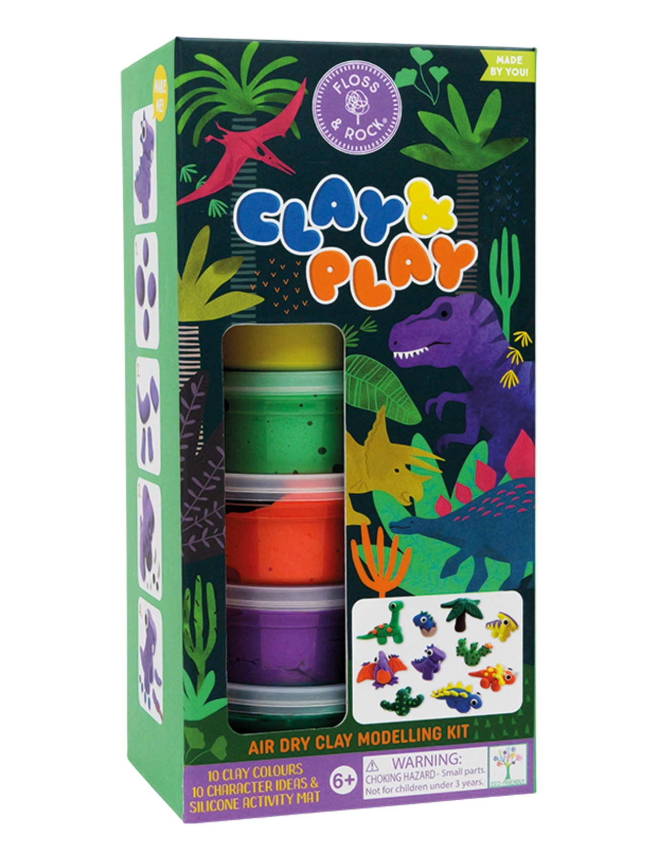 Floss & Rock Dino Clay & Play - Hobbyartikler - GREEN / green