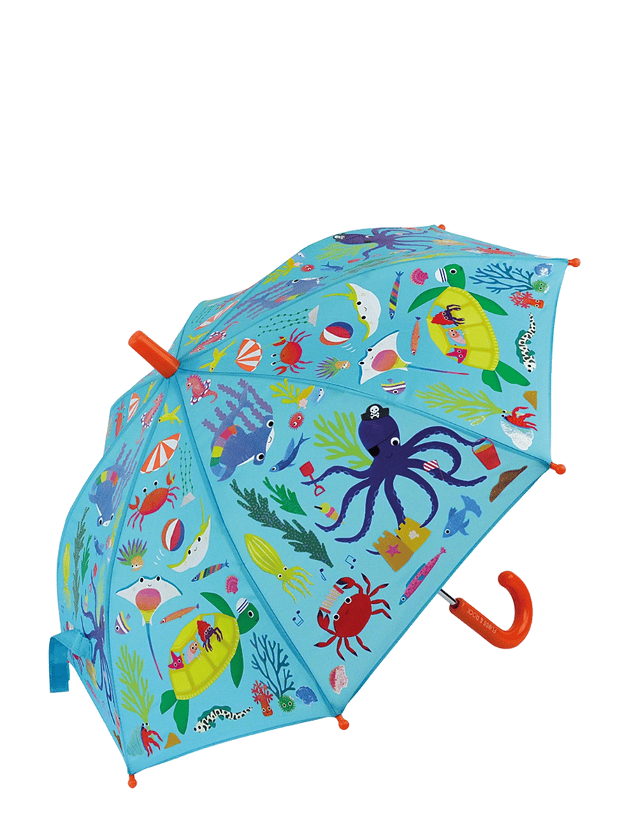 Floss & Rock - Ocean Colour Changing Umbrella - aksesuarai - blue - 3