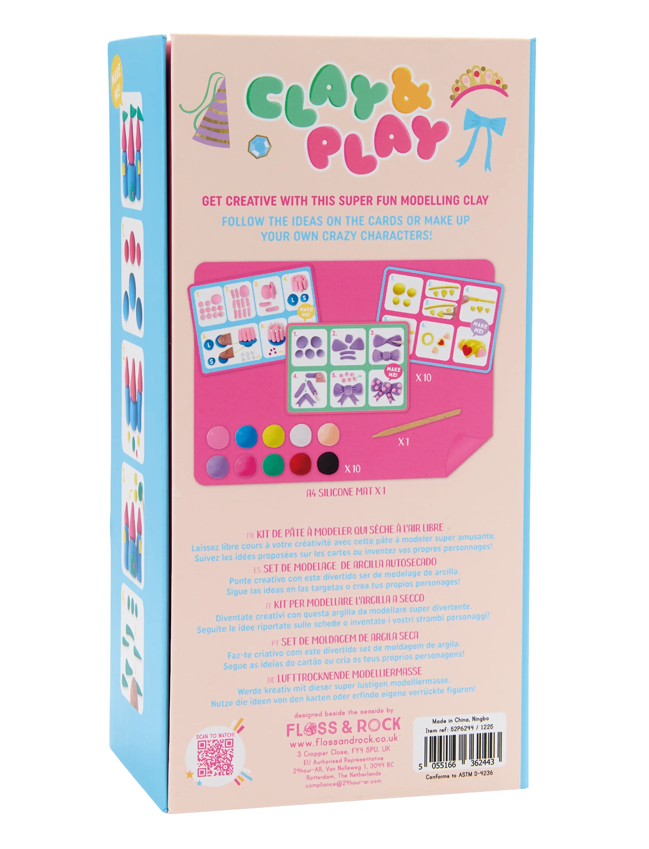 Floss & Rock - Clay & Play - Princess - kreasæt - pink - 1