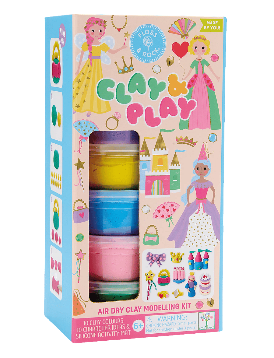 Floss & Rock - Clay & Play - Princess - kreasæt - pink - 4