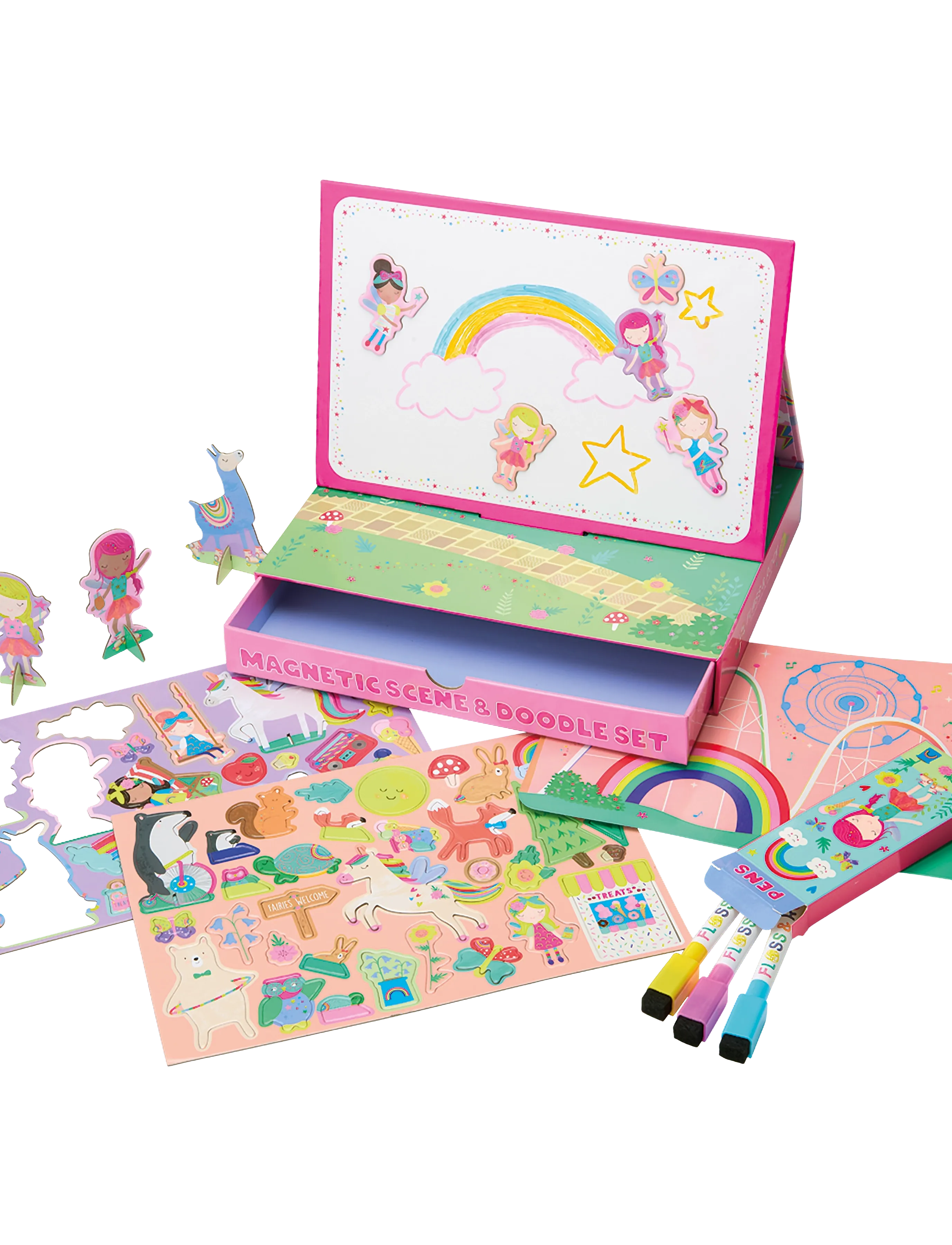 Floss & Rock - Magnetic Scene & Doodle Set - Rainbow Fairy - bastelset - rainbow - 0
