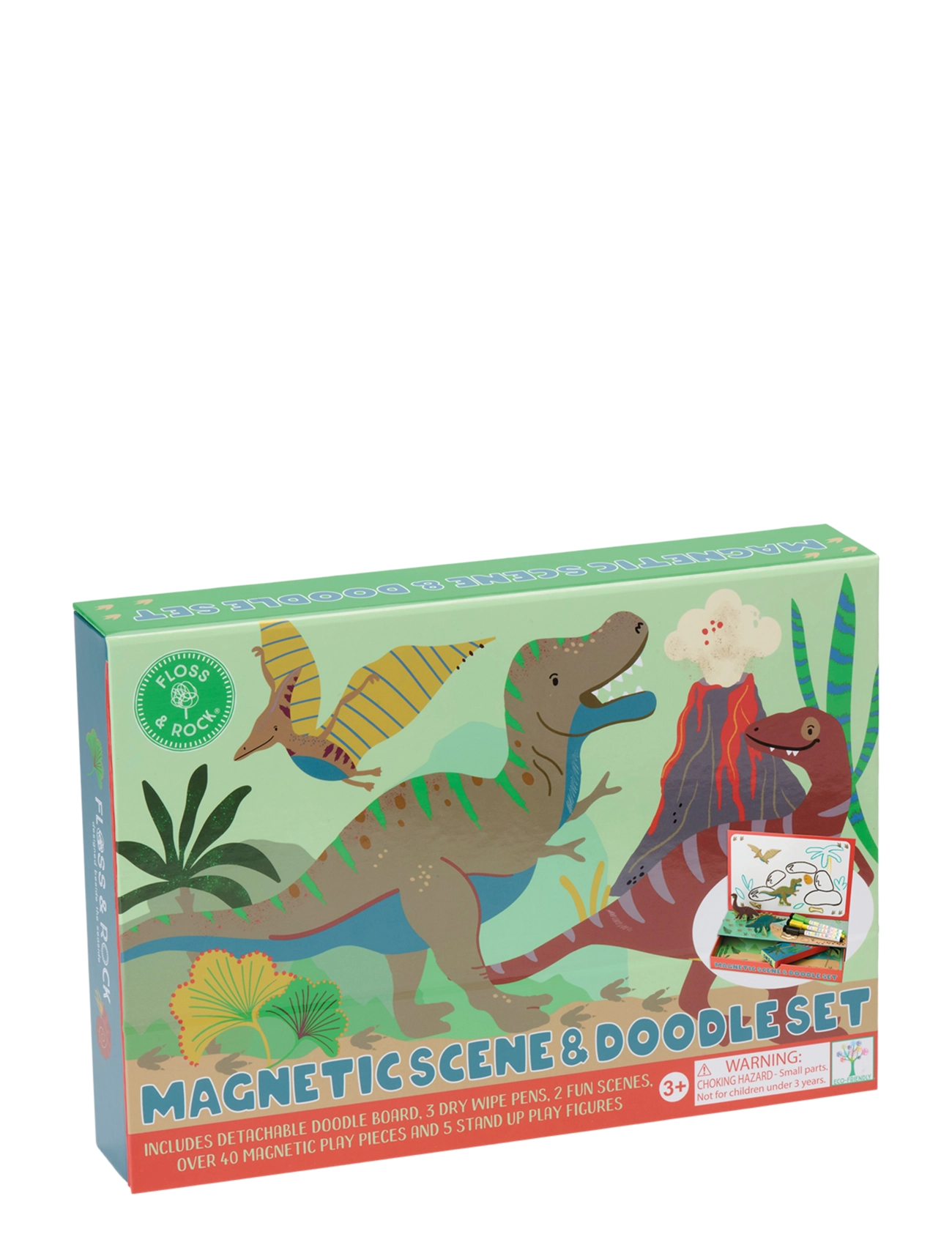 Floss & Rock - Magnetic Scene & Doodle Set - Dino - green - 2