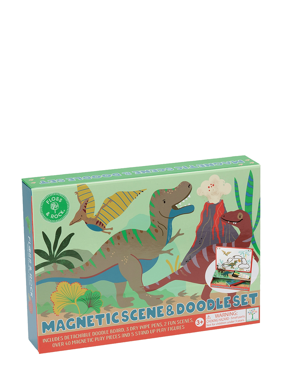 Floss & Rock - Magnetic Scene & Doodle Set - Dino - green - 2