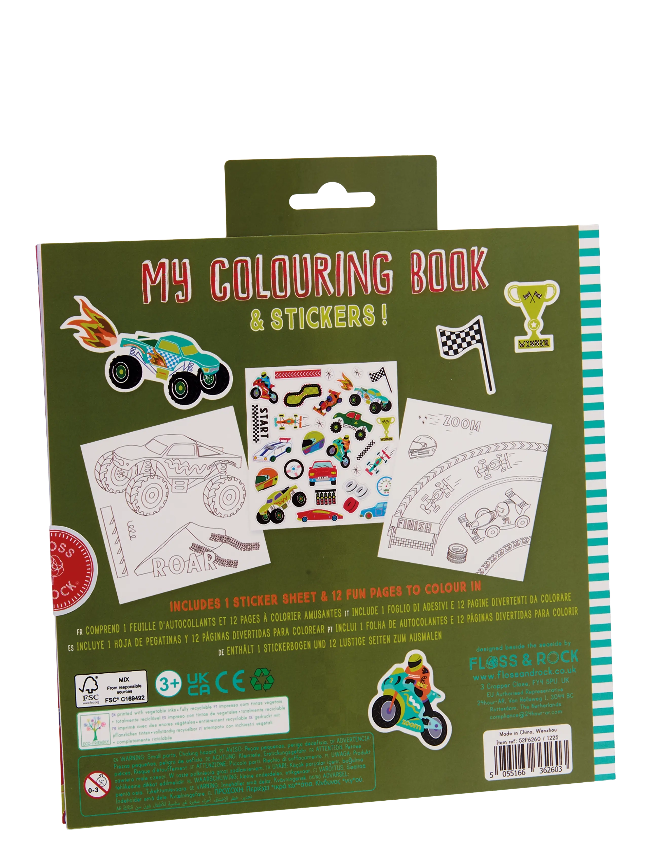 Floss & Rock - My Colouring Book - Cars - red - 1