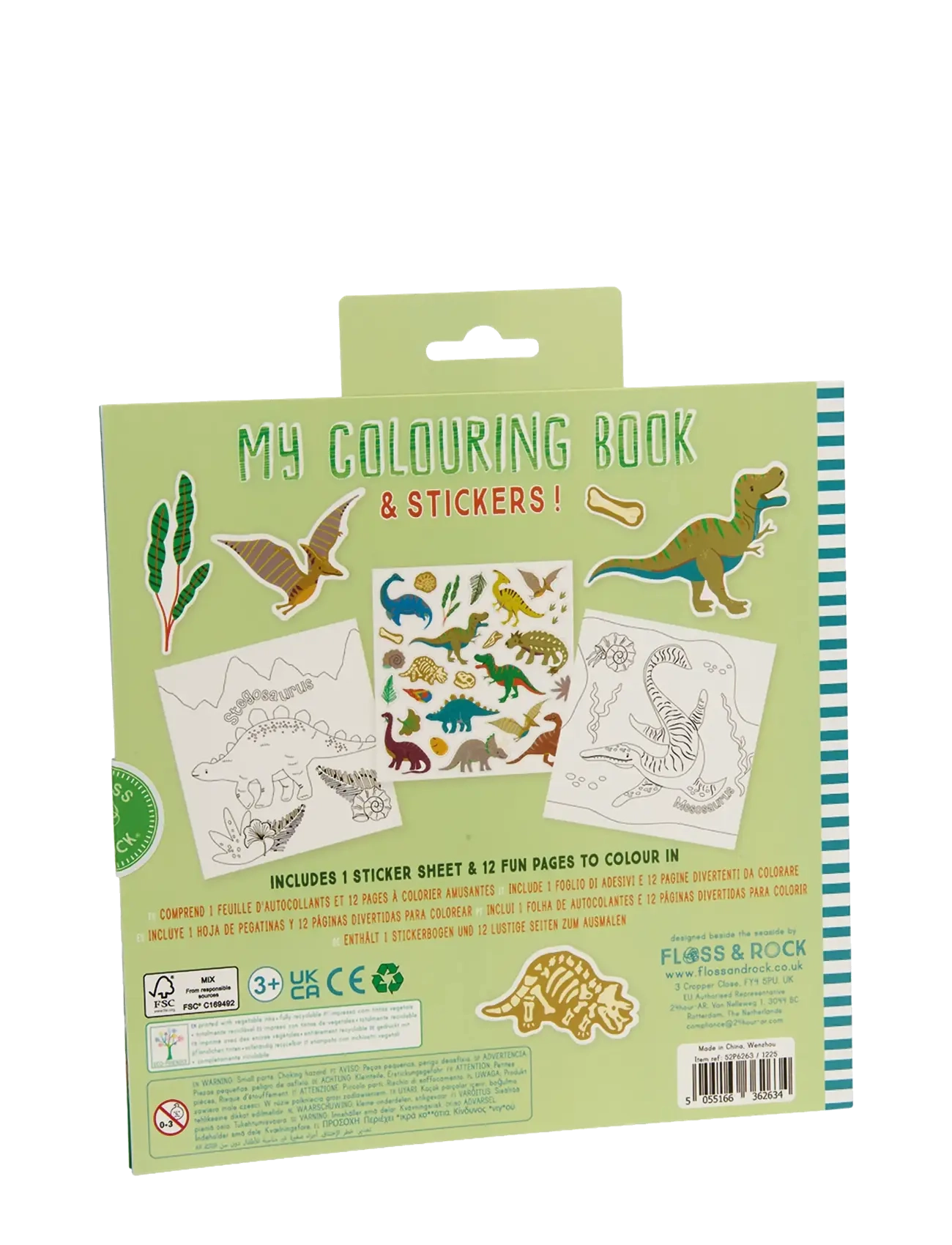 Floss & Rock - My Colouring Book - Dino - green - 1