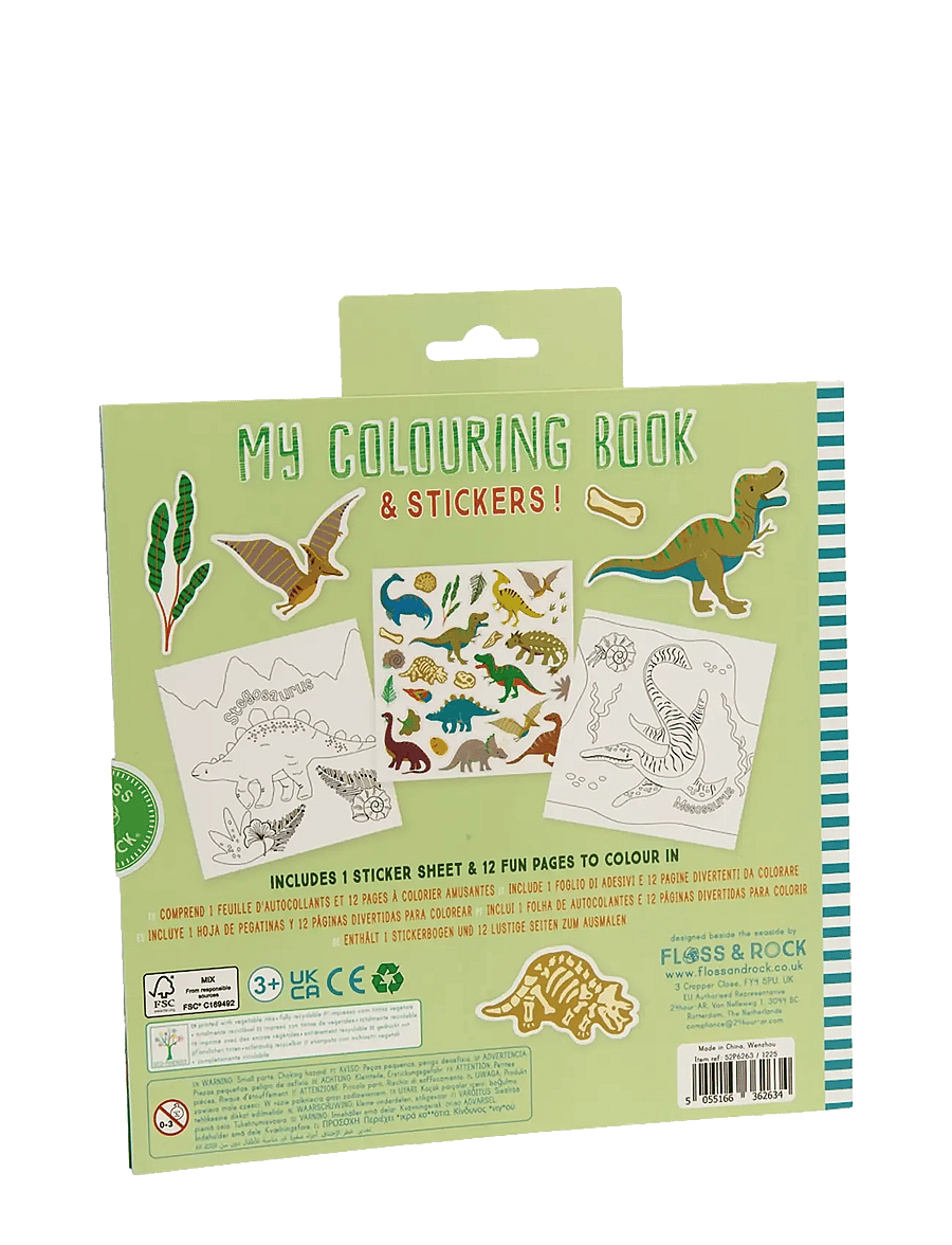 Floss & Rock - My Colouring Book - Dino - green - 1