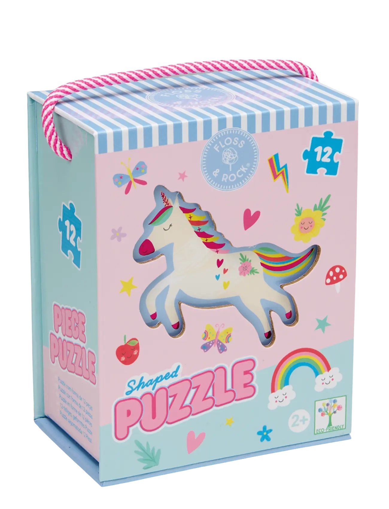 Floss & Rock Shaped Puzzle 12 pcs. - Rainbow Fairy - Classic puzzles - RAINBOW / multi