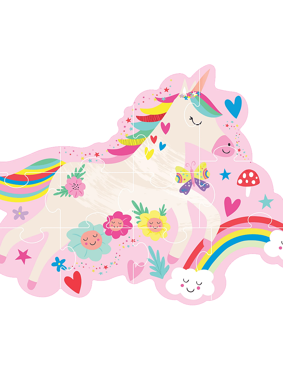 Floss & Rock - Shaped Puzzle 12 pcs. - Rainbow Fairy - classic puzzles - rainbow - 0