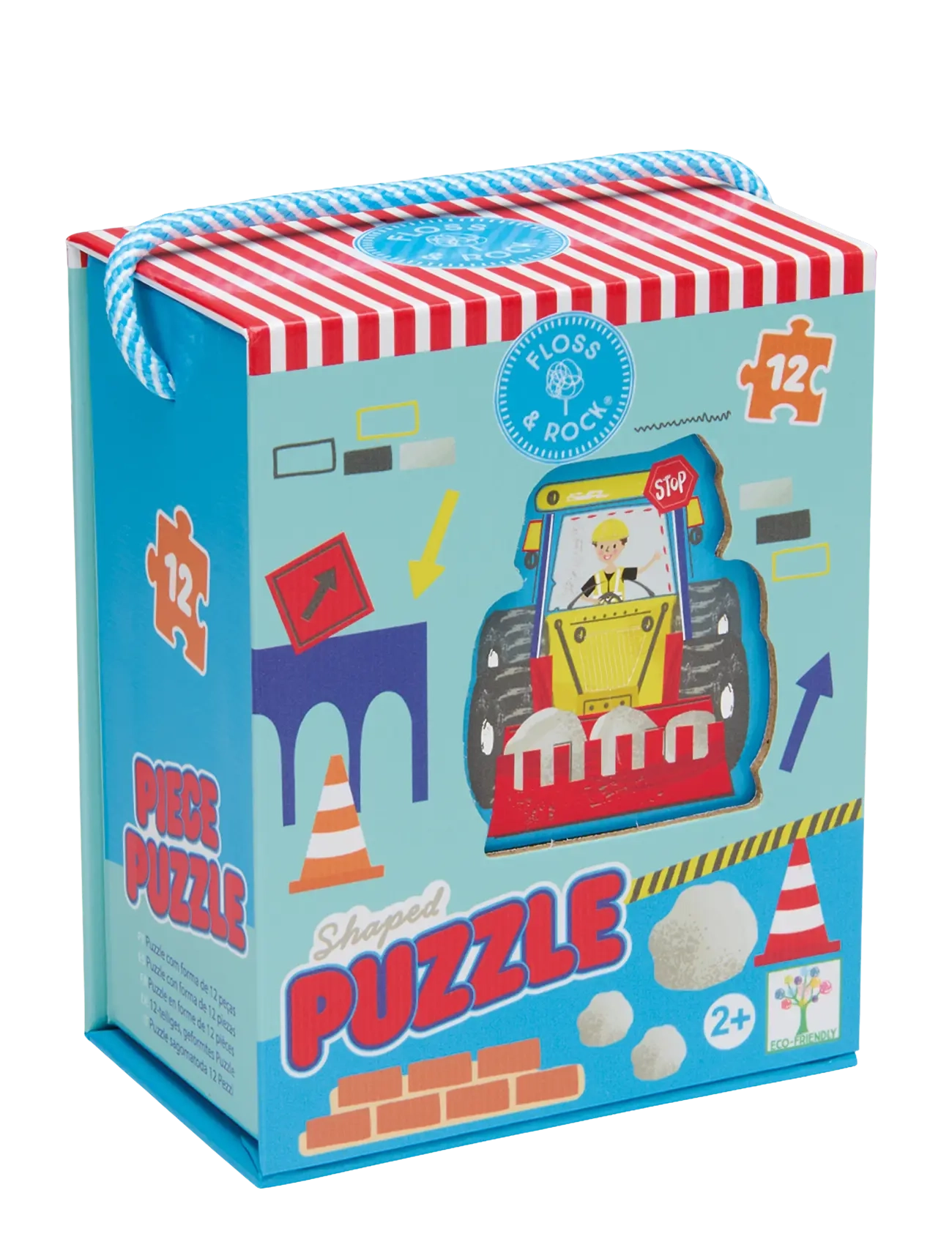 Floss & Rock Shaped Puzzle 12 pcs. - Construction - Classic puzzles - YELLOW / blue