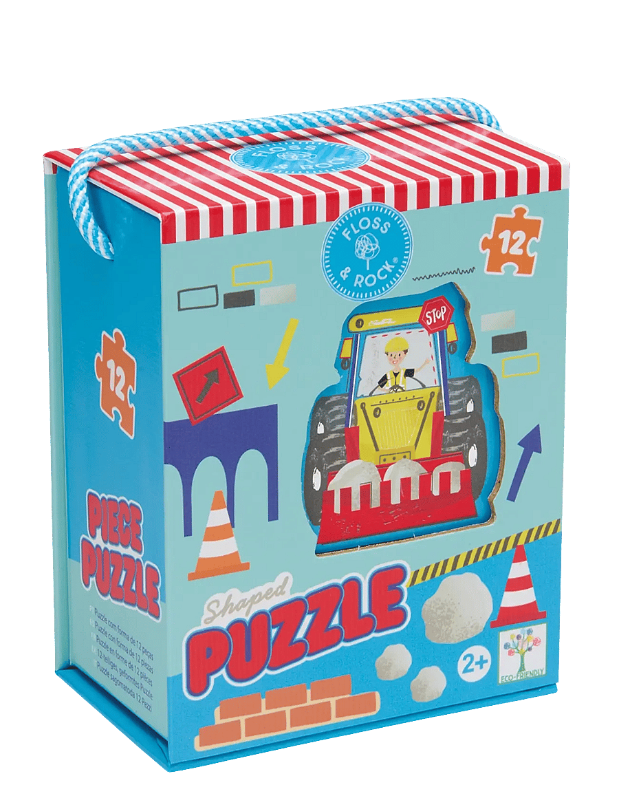 Floss & Rock - Shaped Puzzle 12 pcs. - Construction - classic puzzles - yellow - 1
