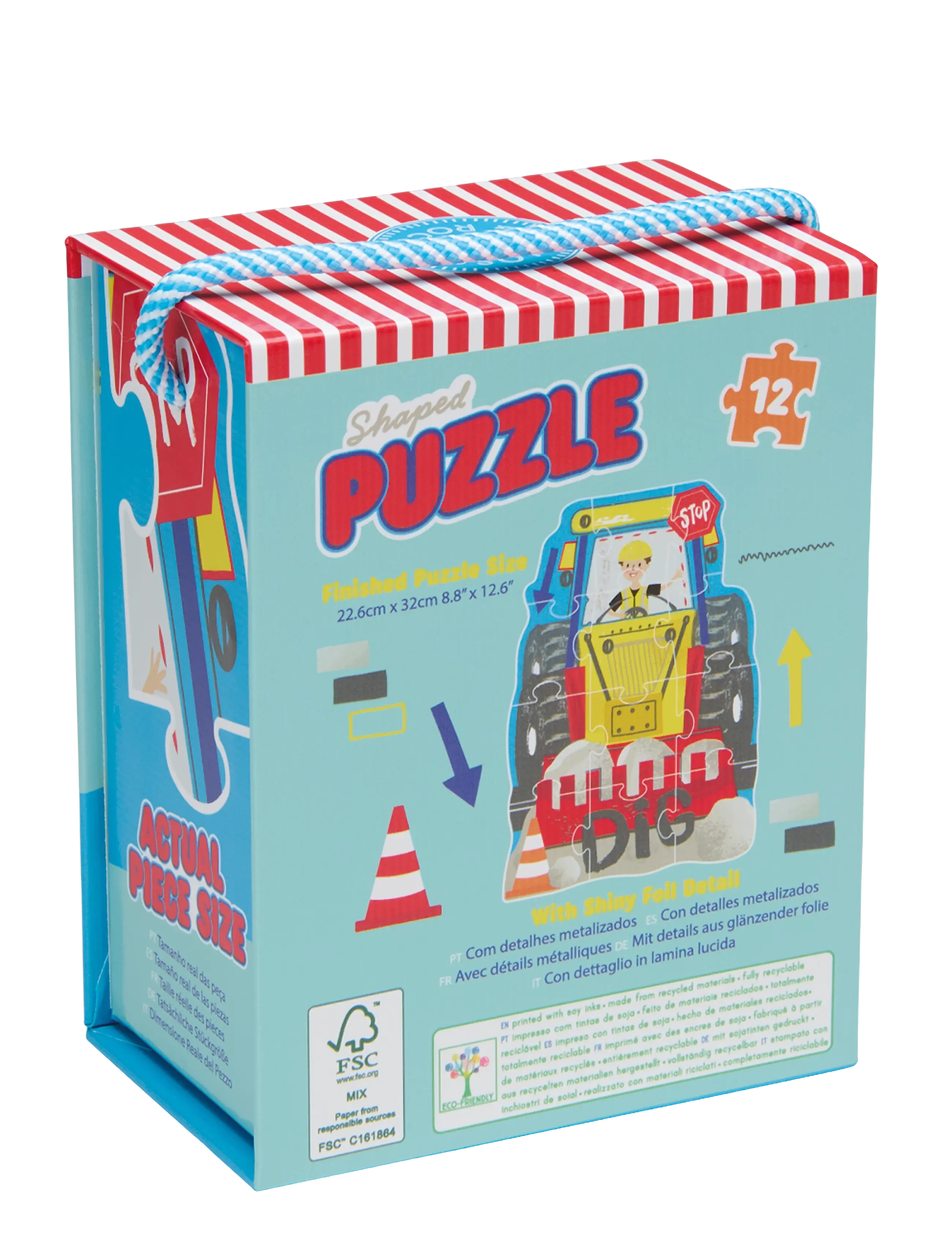 Floss & Rock - Shaped Puzzle 12 pcs. - Construction - classic puzzles - yellow - 2