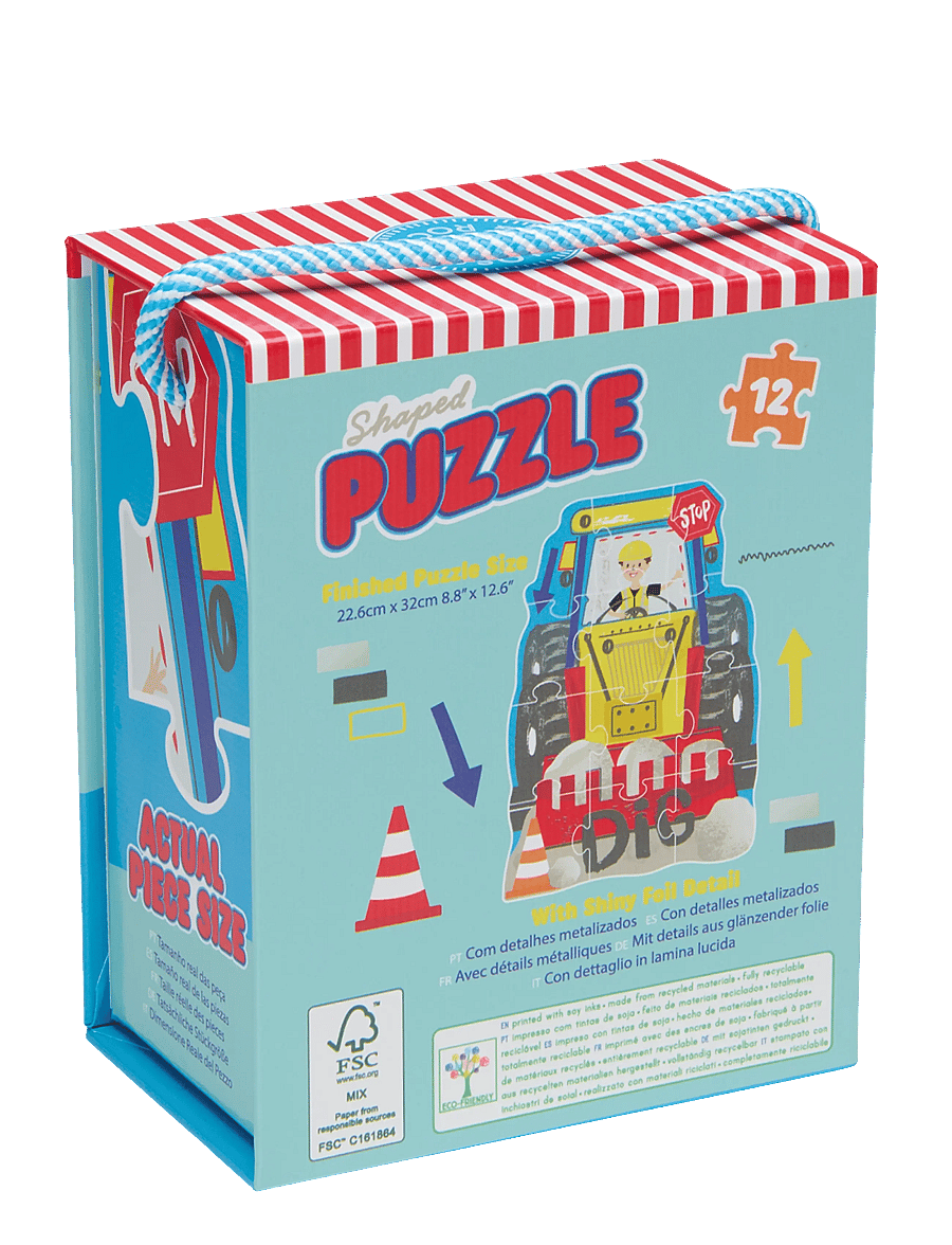 Floss & Rock - Shaped Puzzle 12 pcs. - Construction - classic puzzles - yellow - 2