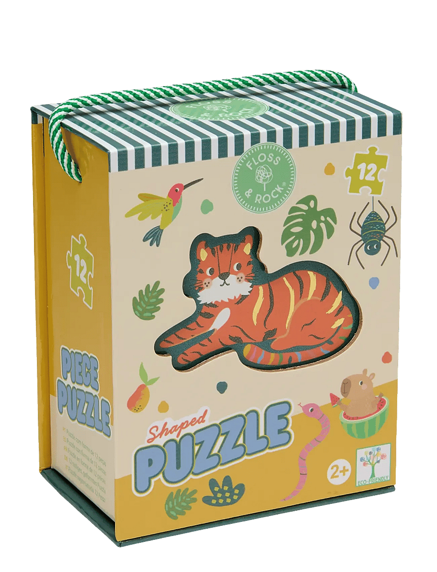 Floss & Rock - Shaped Puzzle 12 pcs. - Jungle - classic puzzles - green - 1