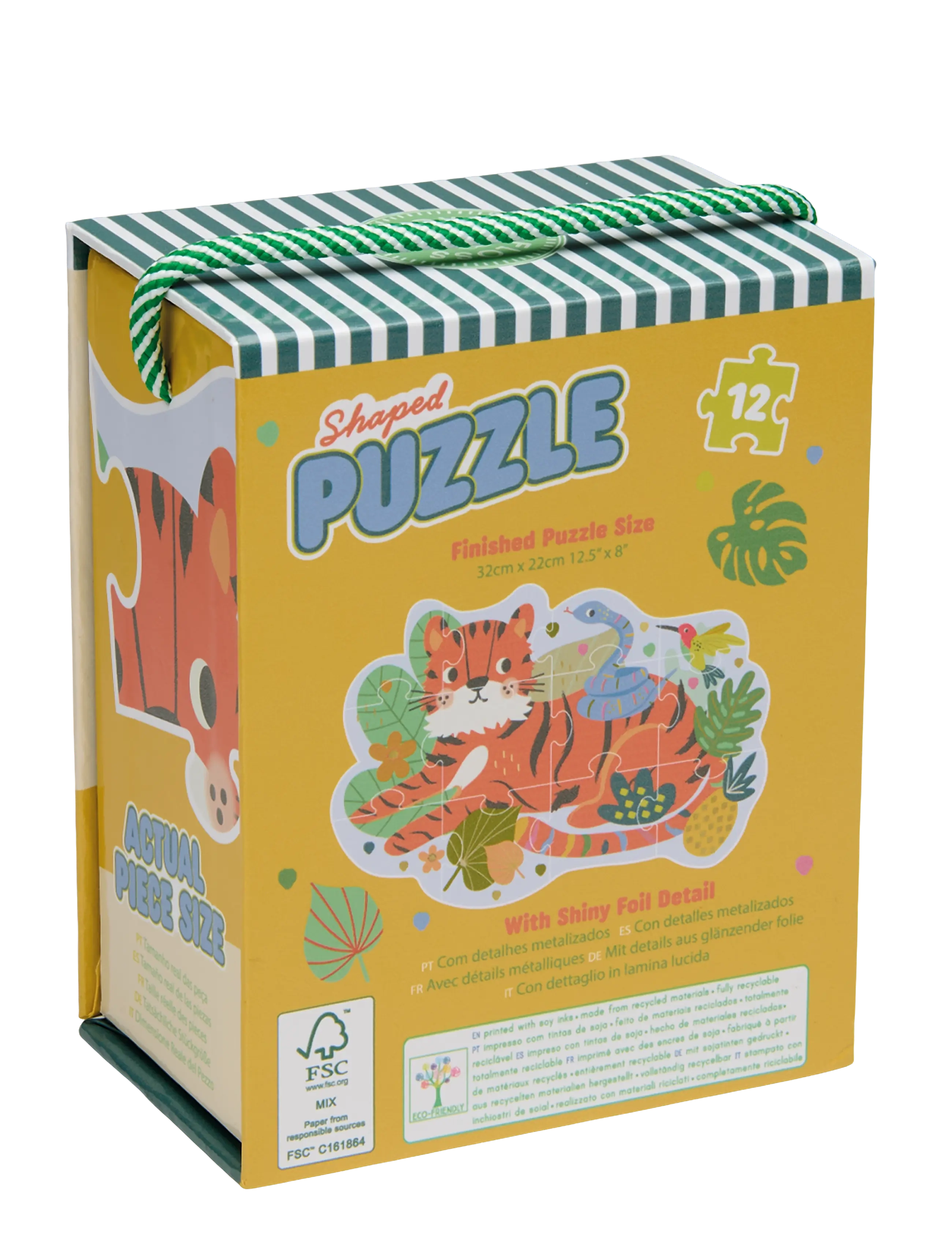 Floss & Rock - Shaped Puzzle 12 pcs. - Jungle - classic puzzles - green - 2