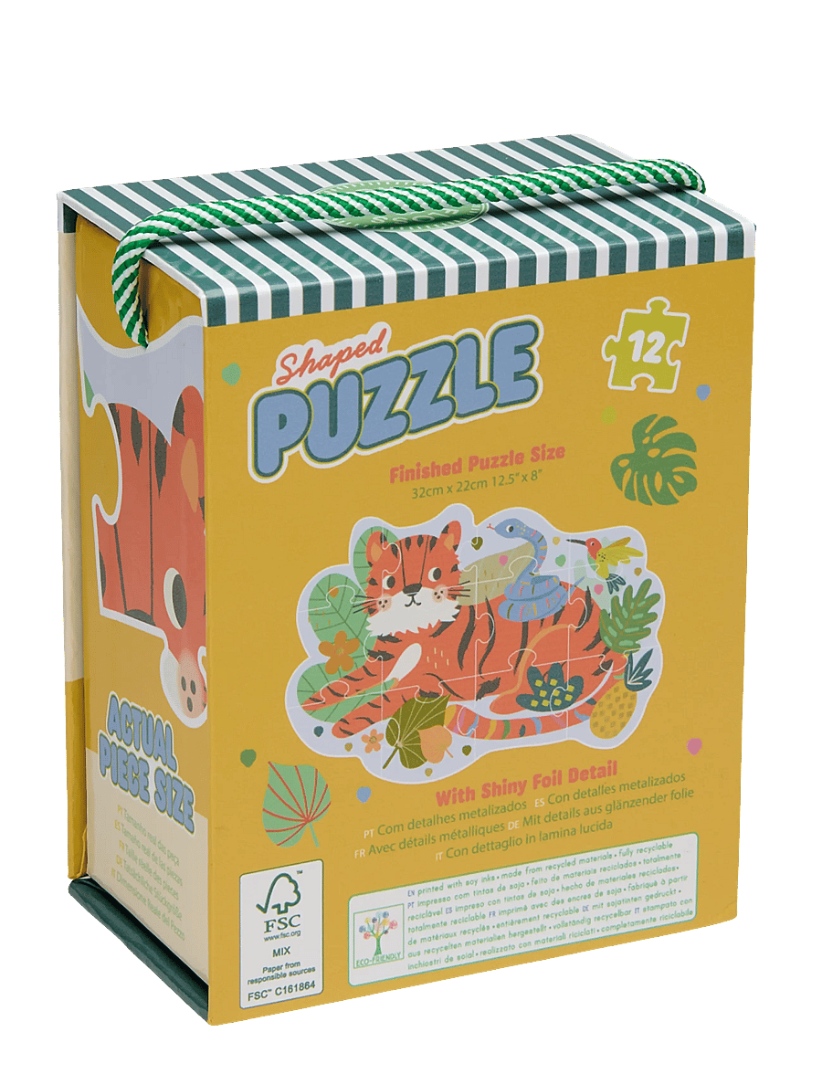 Floss & Rock - Shaped Puzzle 12 pcs. - Jungle - classic puzzles - green - 2