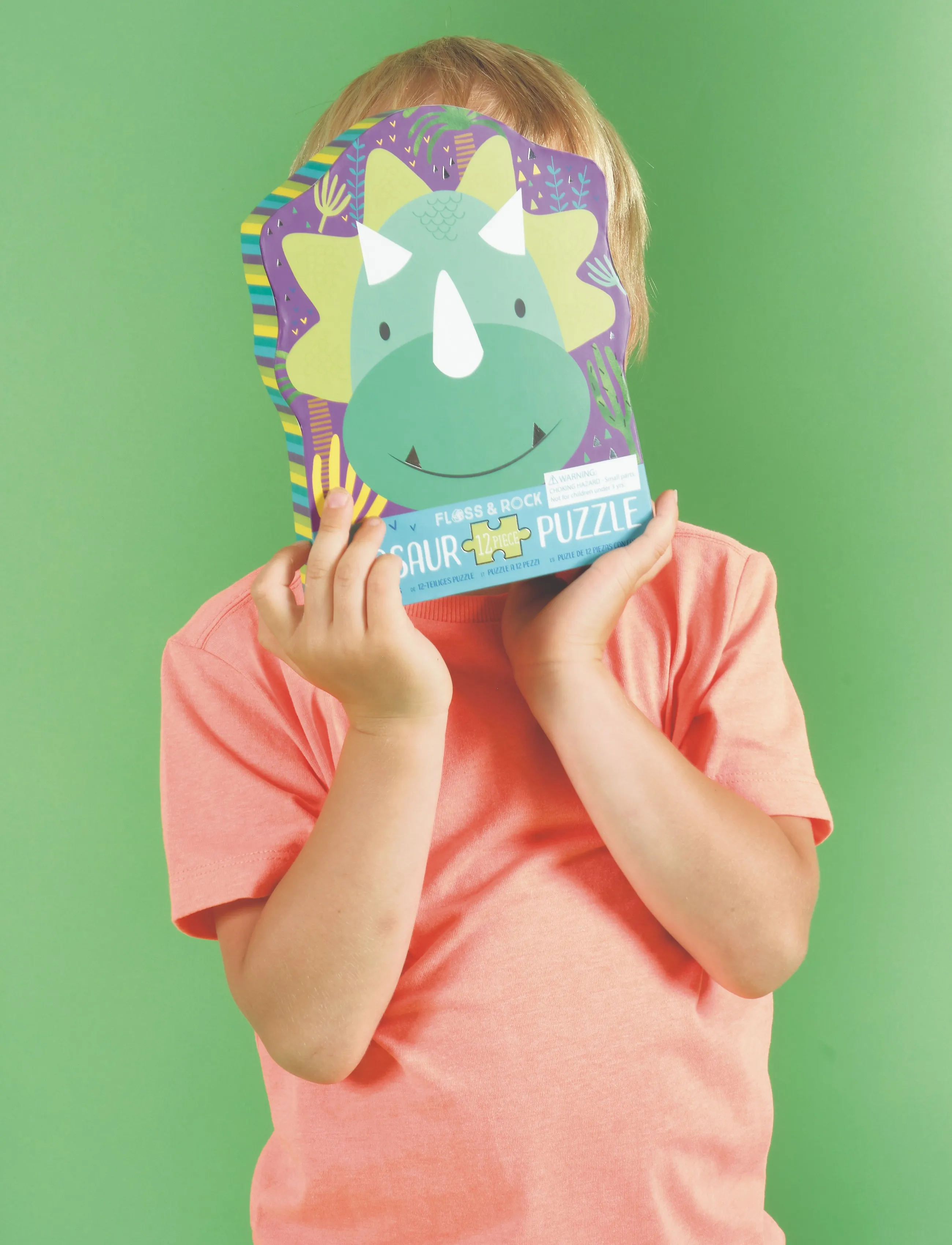 Floss & Rock - Shaped Puzzle 12 pcs. - Dino - green - 5