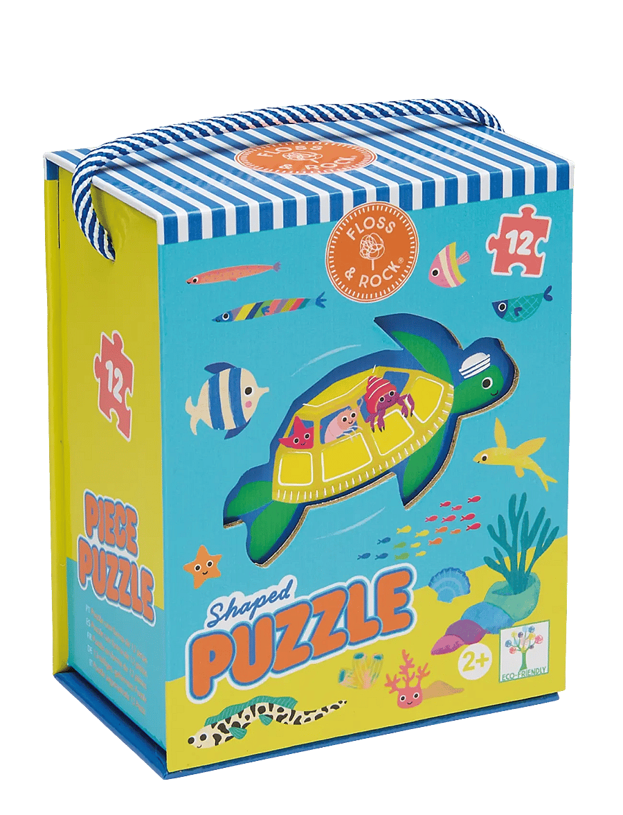 Floss & Rock - Shaped Puzzle 12 pcs. - Ocean - classic puzzles - blue - 1