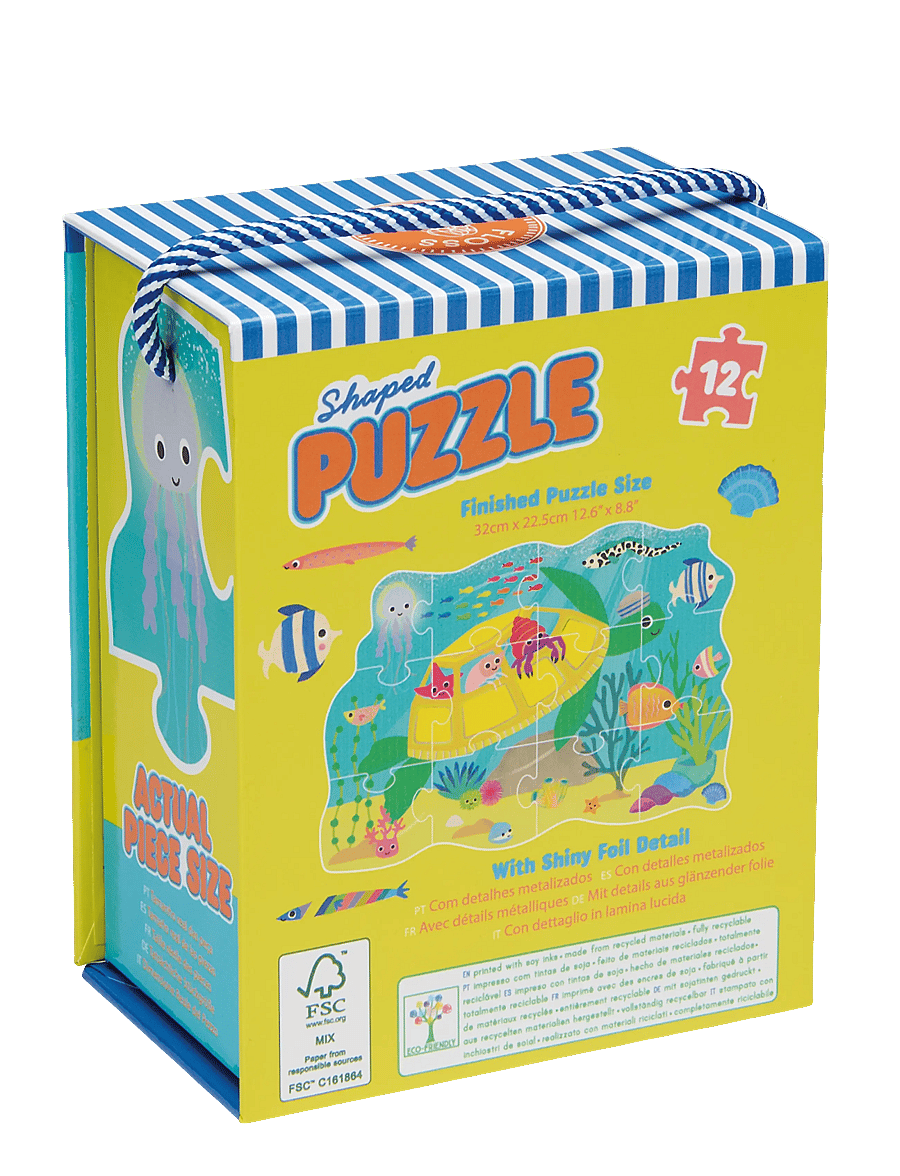 Floss & Rock - Shaped Puzzle 12 pcs. - Ocean - classic puzzles - blue - 2