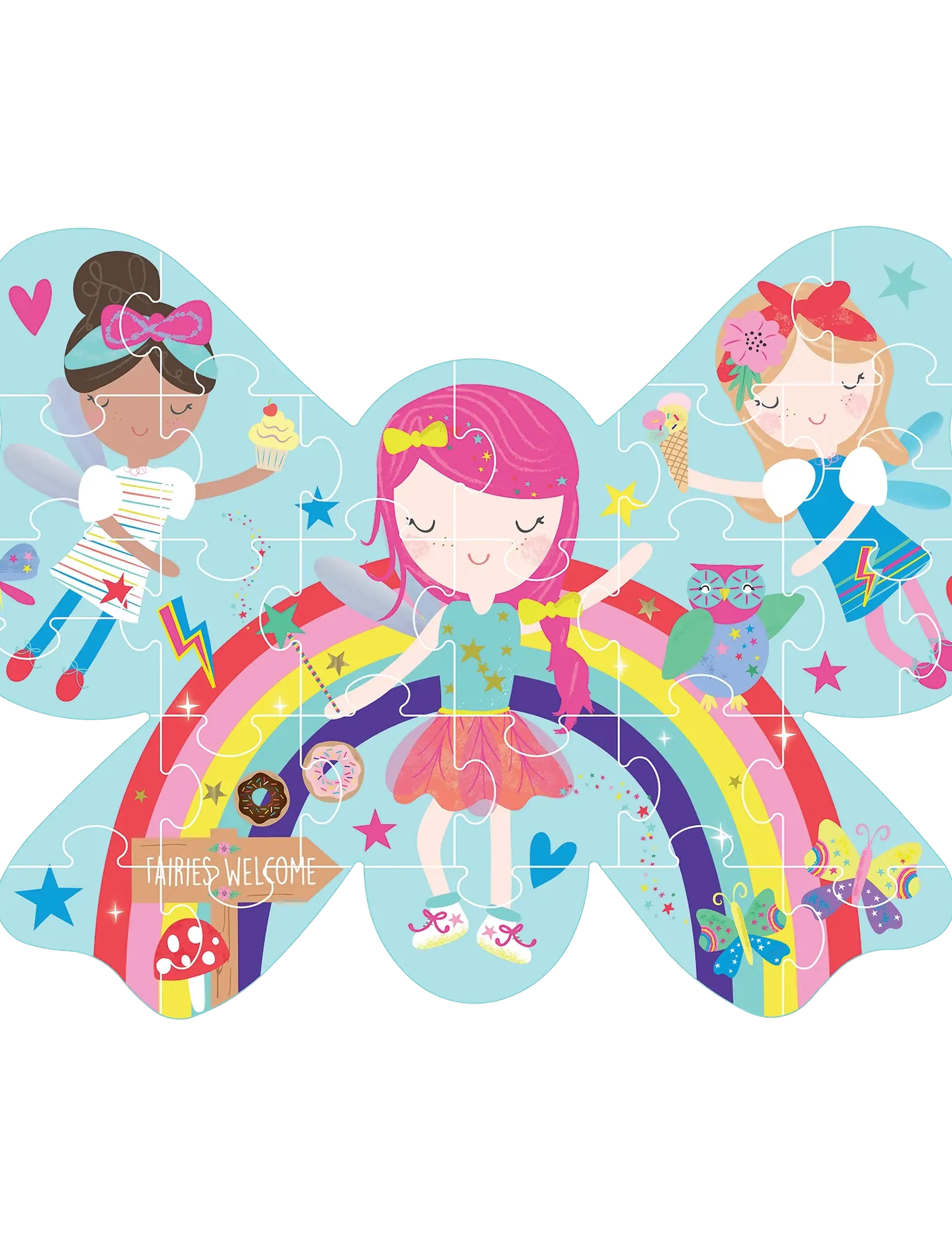 Floss & Rock - Shaped Puzzle 30 pcs. - Rainbow Fairy - classic puzzles - rainbow - 2