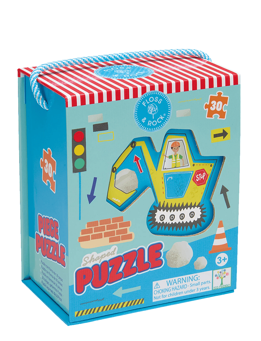 Floss & Rock - Shaped Puzzle 30 pcs. - Construction - yellow - 1