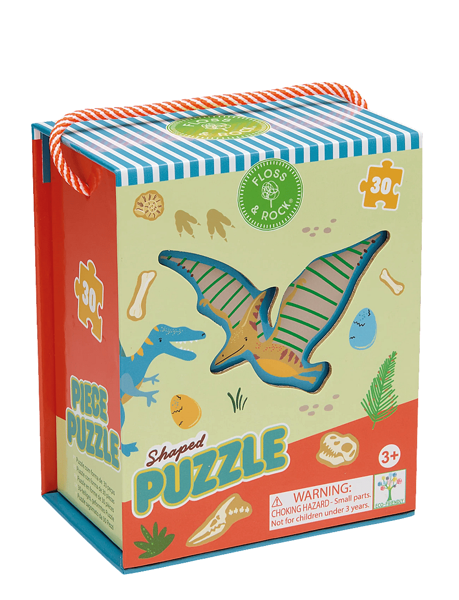 Floss & Rock - Shaped Puzzle 30 pcs. - Dino - green - 0