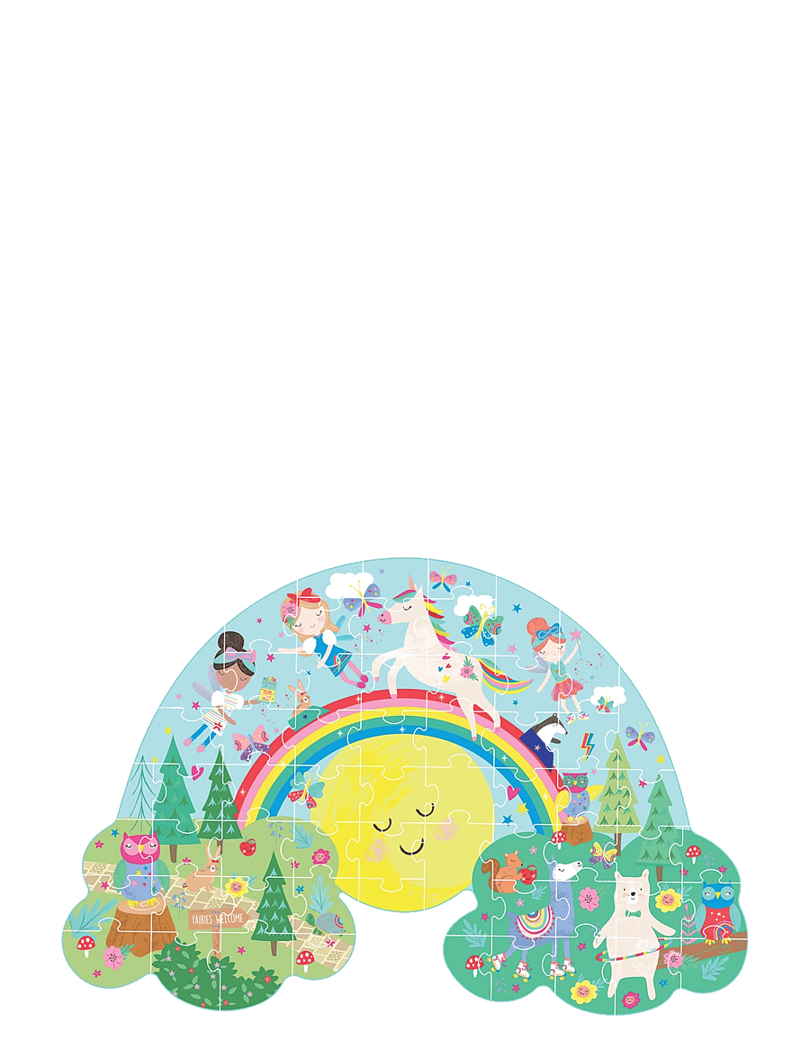 Floss & Rock - Shaped Puzzle 60 pcs. - Rainbow Fairy - rainbow - 2