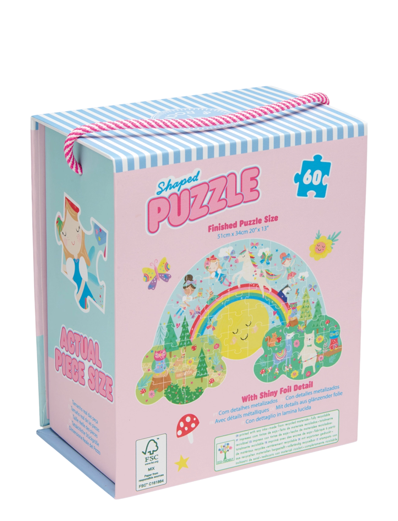 Floss & Rock - Shaped Puzzle 60 pcs. - Rainbow Fairy - rainbow - 3