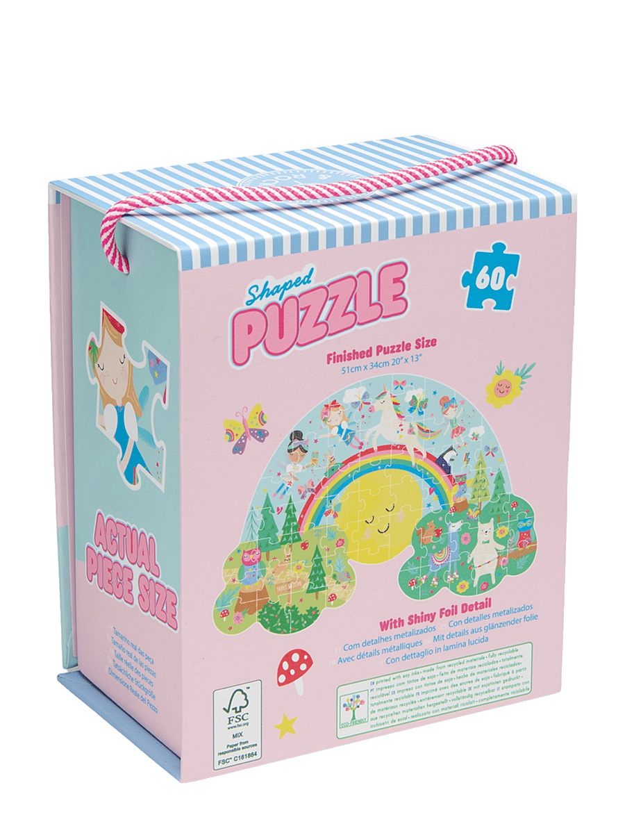 Floss & Rock - Shaped Puzzle 60 pcs. - Rainbow Fairy - rainbow - 3